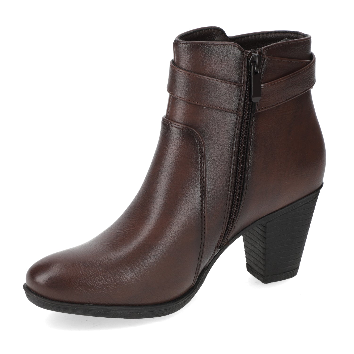 Botin Taco Ancho 7 cm CafŽ Agua de Coco 35 / CafŽ