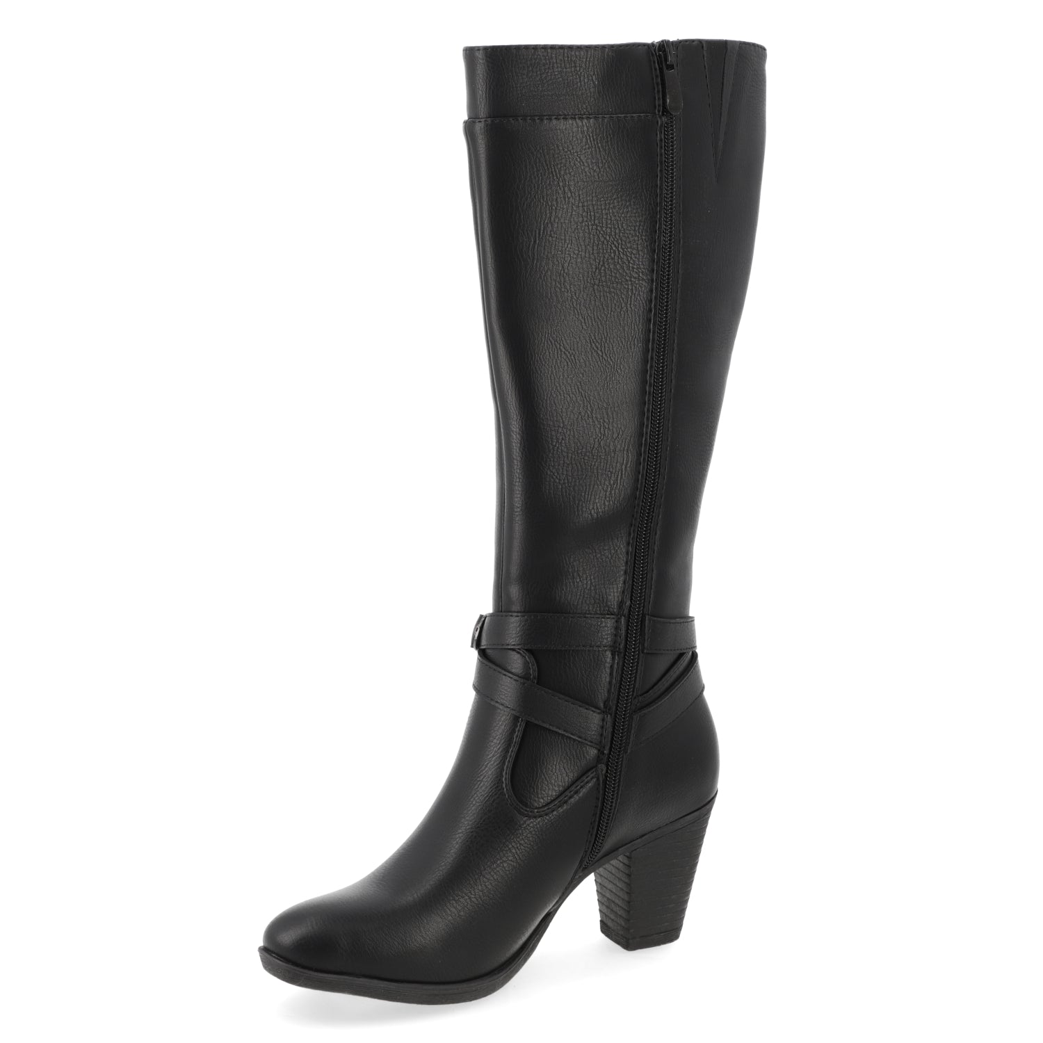 Bota Taco Ancho 7 cm Negro New Walk 35 / Negro