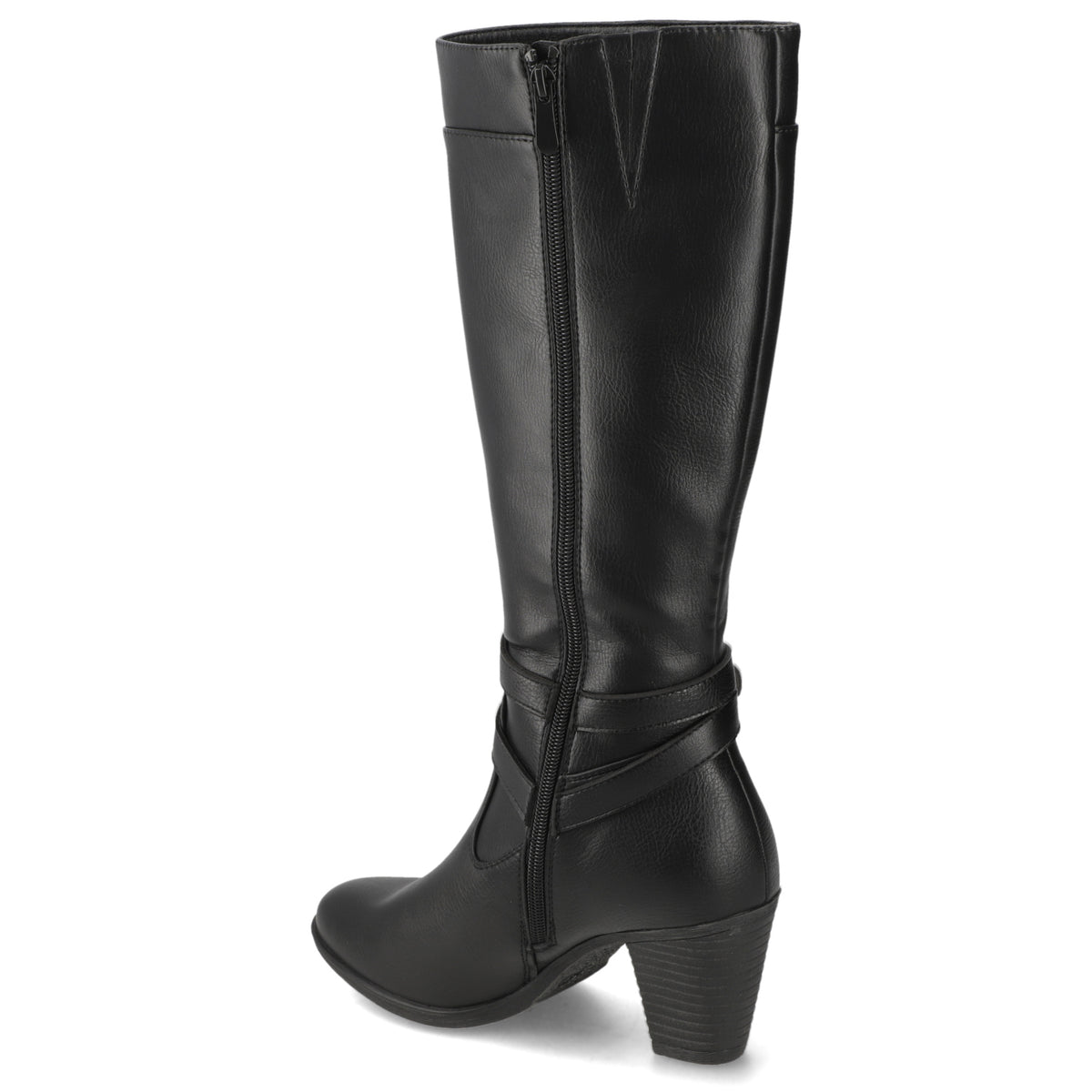 Bota Taco Ancho Negro Dorette