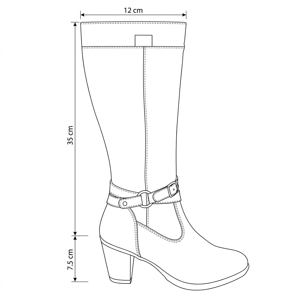 Bota Taco Ancho Café Dorette