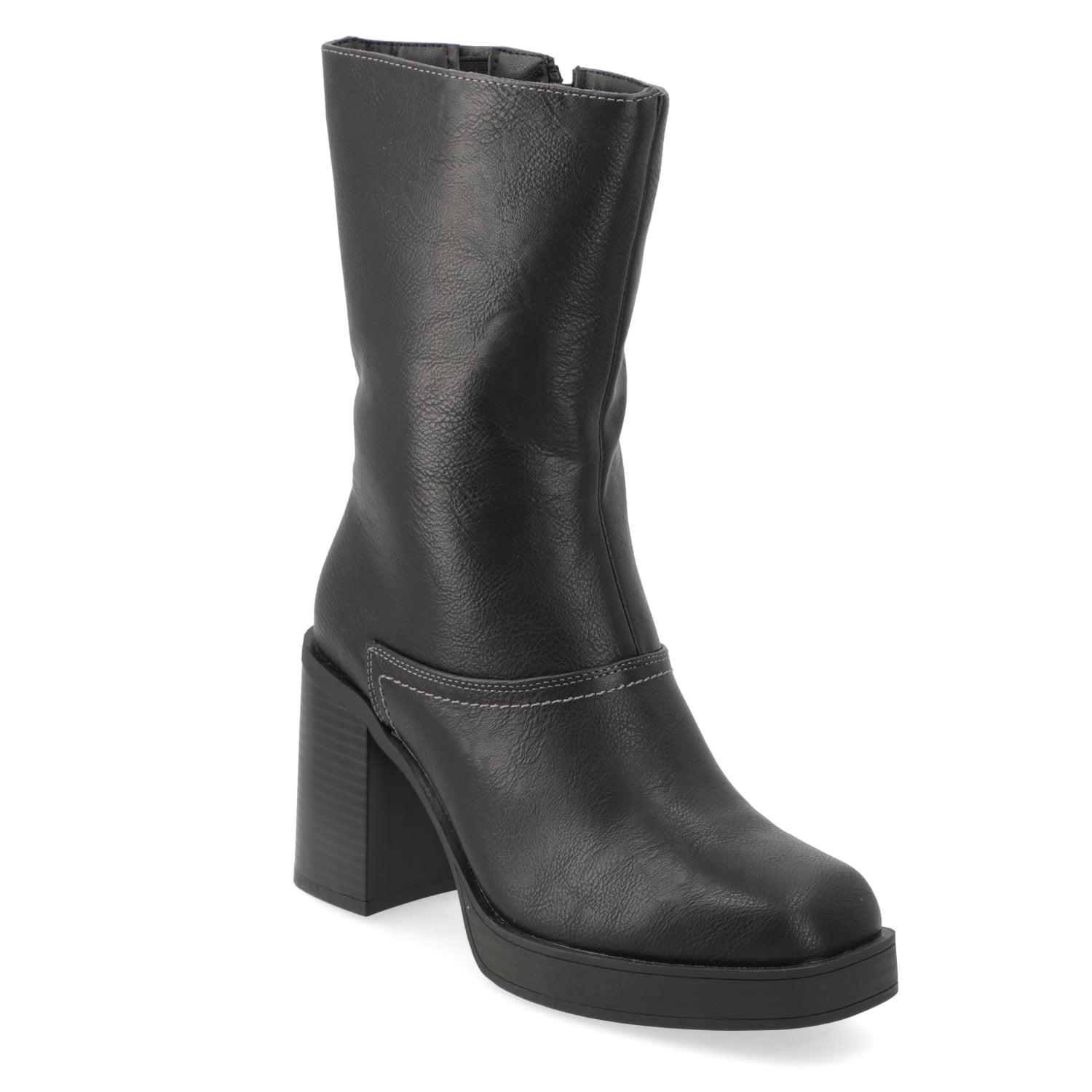 Bota Taco Ancho 7 cm Negro Agua de Coco 35 / Negro
