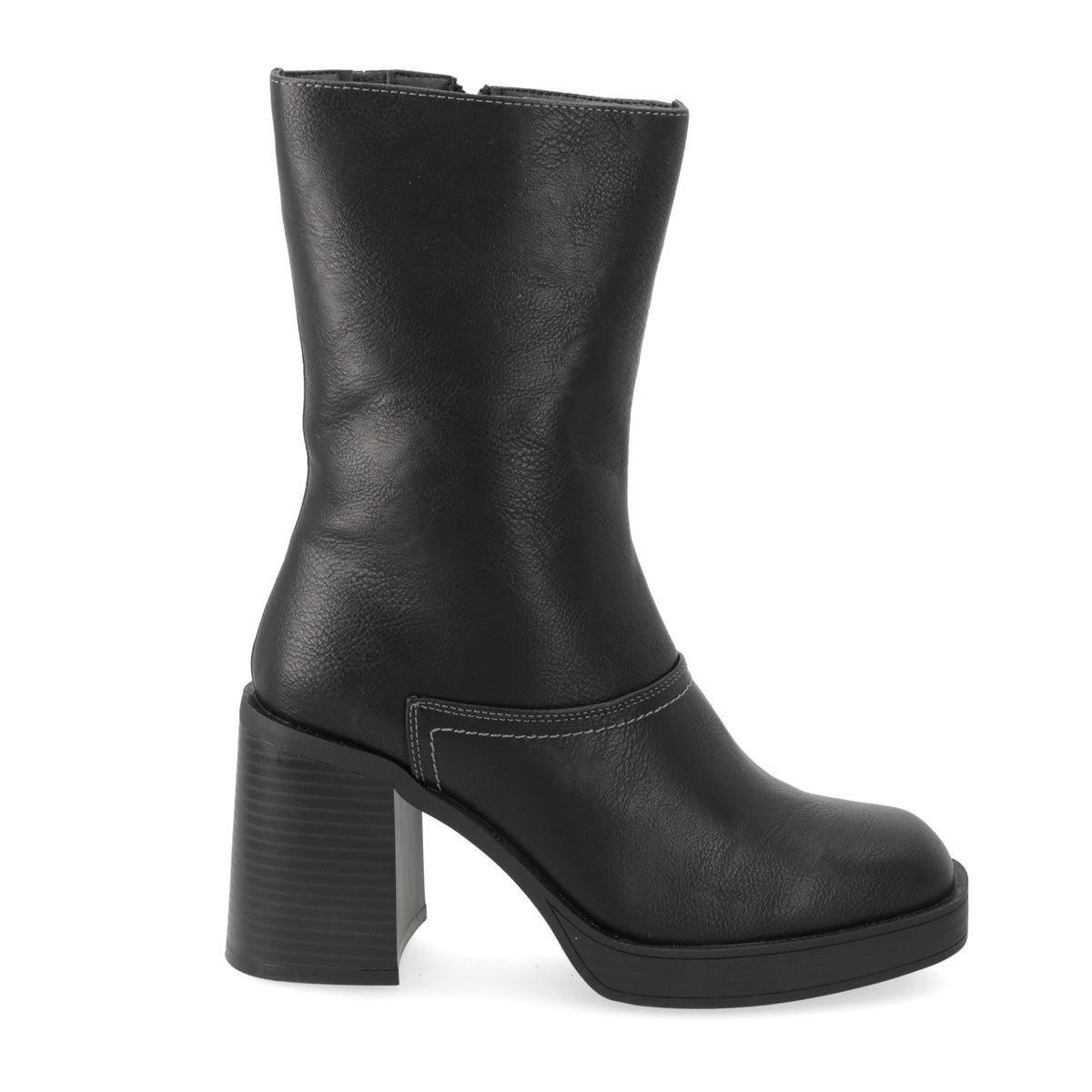 Bota Taco Ancho 7 cm Negro Agua de Coco 35 / Negro