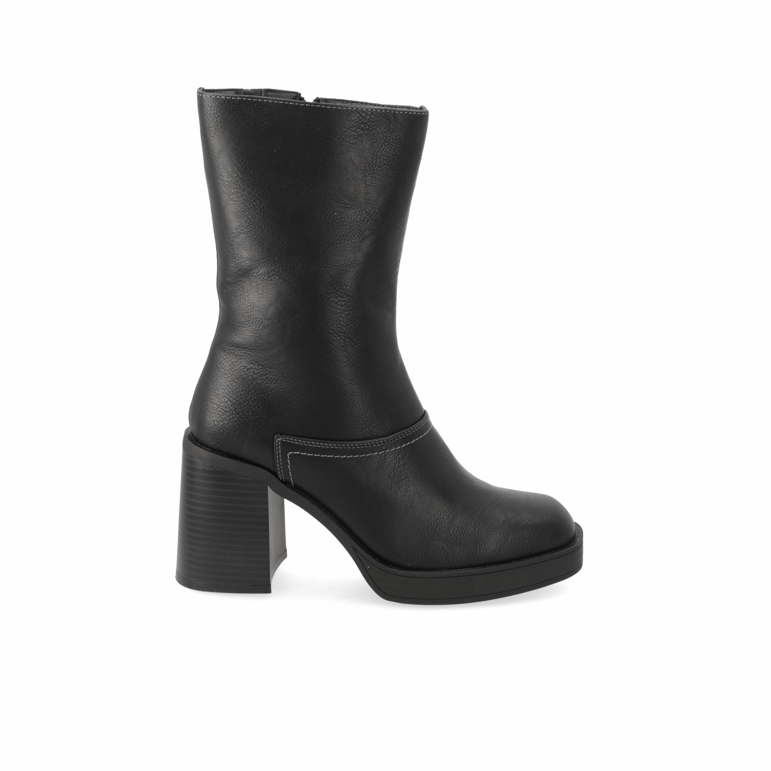 Bota Taco Ancho 7 cm Negro Agua de Coco 35 / Negro