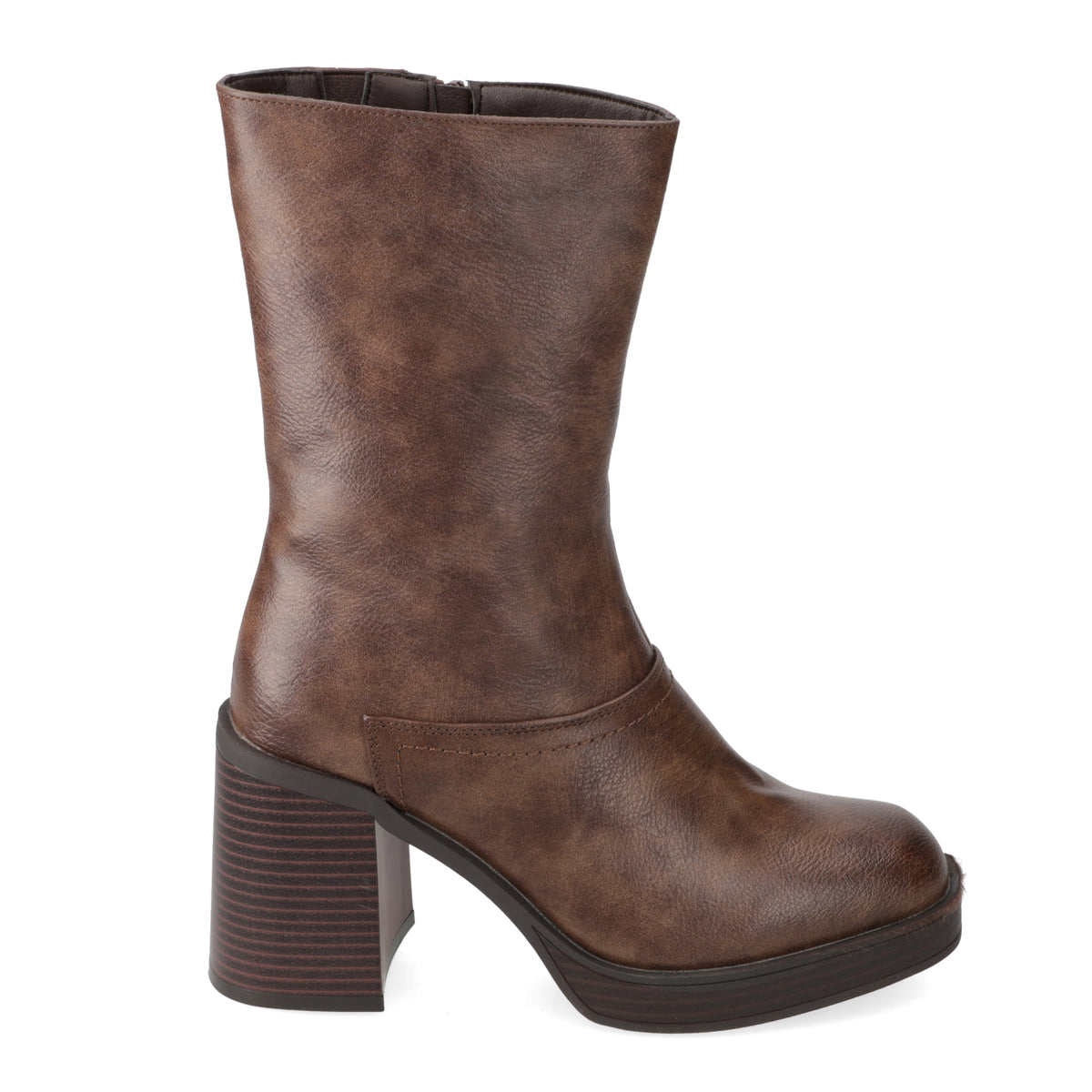 Bota Taco Ancho 7 cm Café New Walk 35 / Café