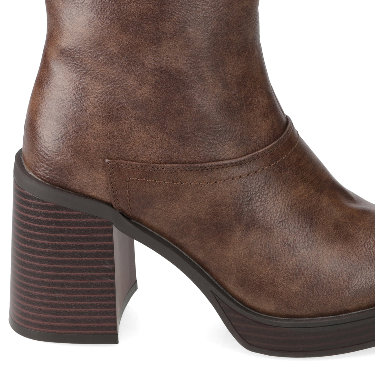 Bota Taco Ancho 7 cm Café New Walk 35 / Café