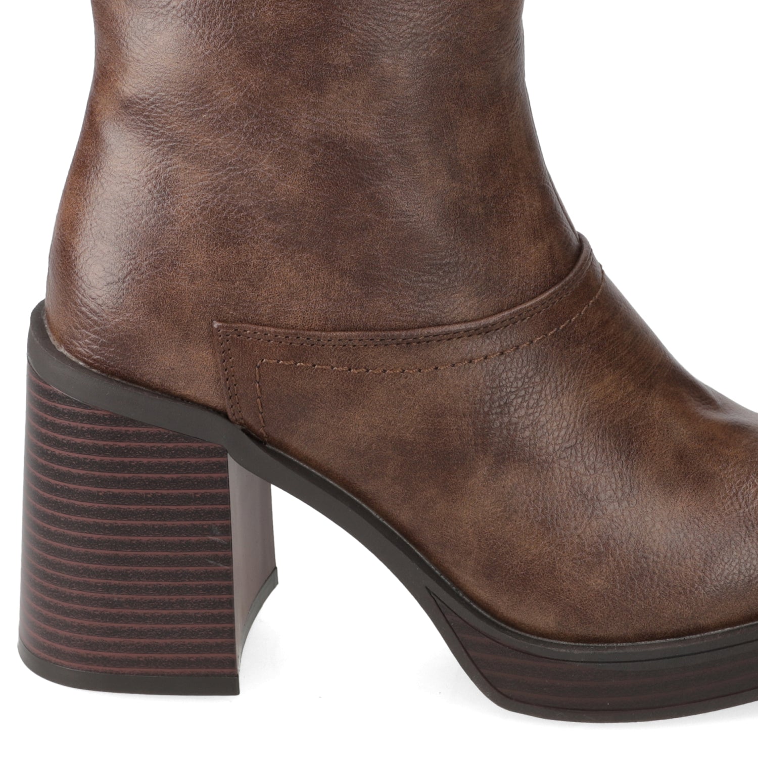 Bota Taco Ancho 7 cm Café New Walk 35 / Café