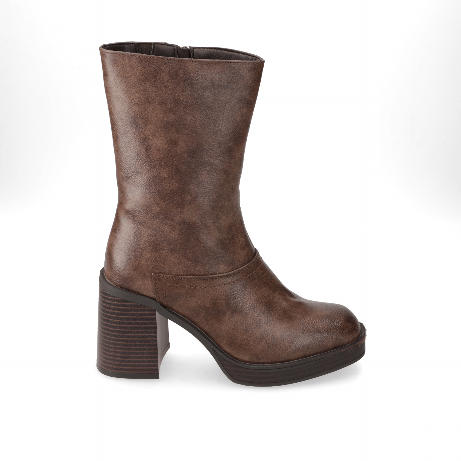 Bota Taco Ancho 7 cm Café New Walk 35 / Café