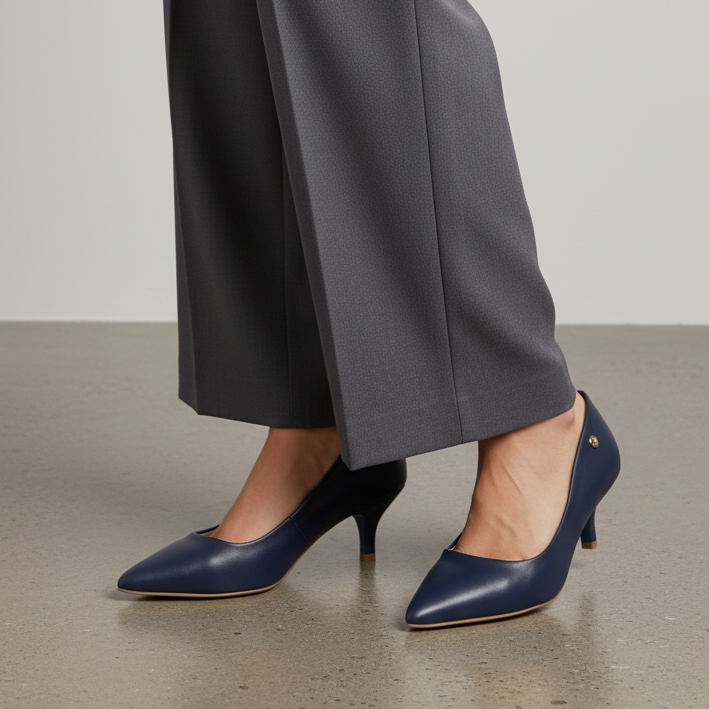 Stiletto Taco Aguja 5 cm Azul Marino