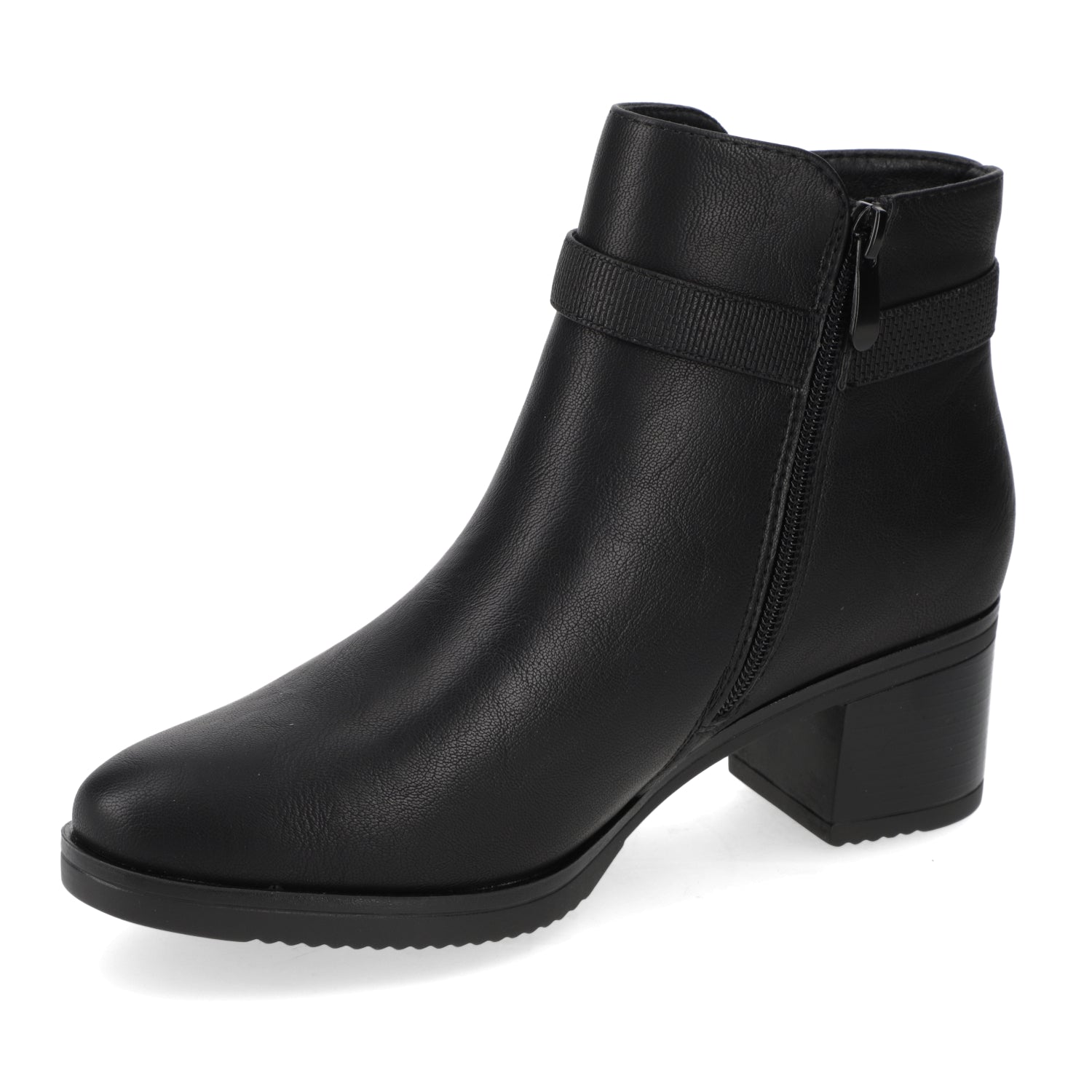 Botin Taco Ancho 5 cm Negro New Walk 35 / Negro