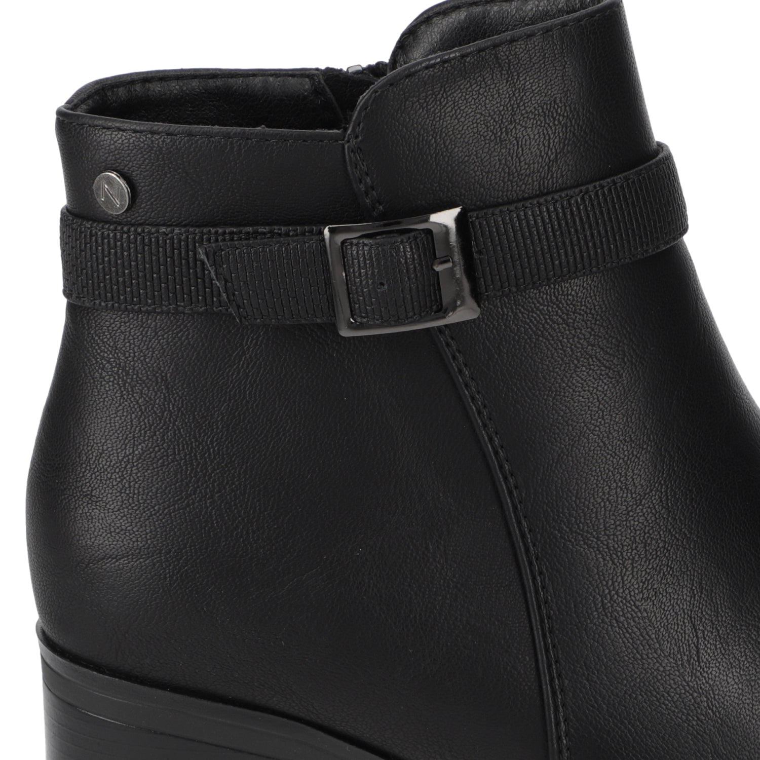 Botin Taco Ancho 5 cm Negro New Walk 35 / Negro