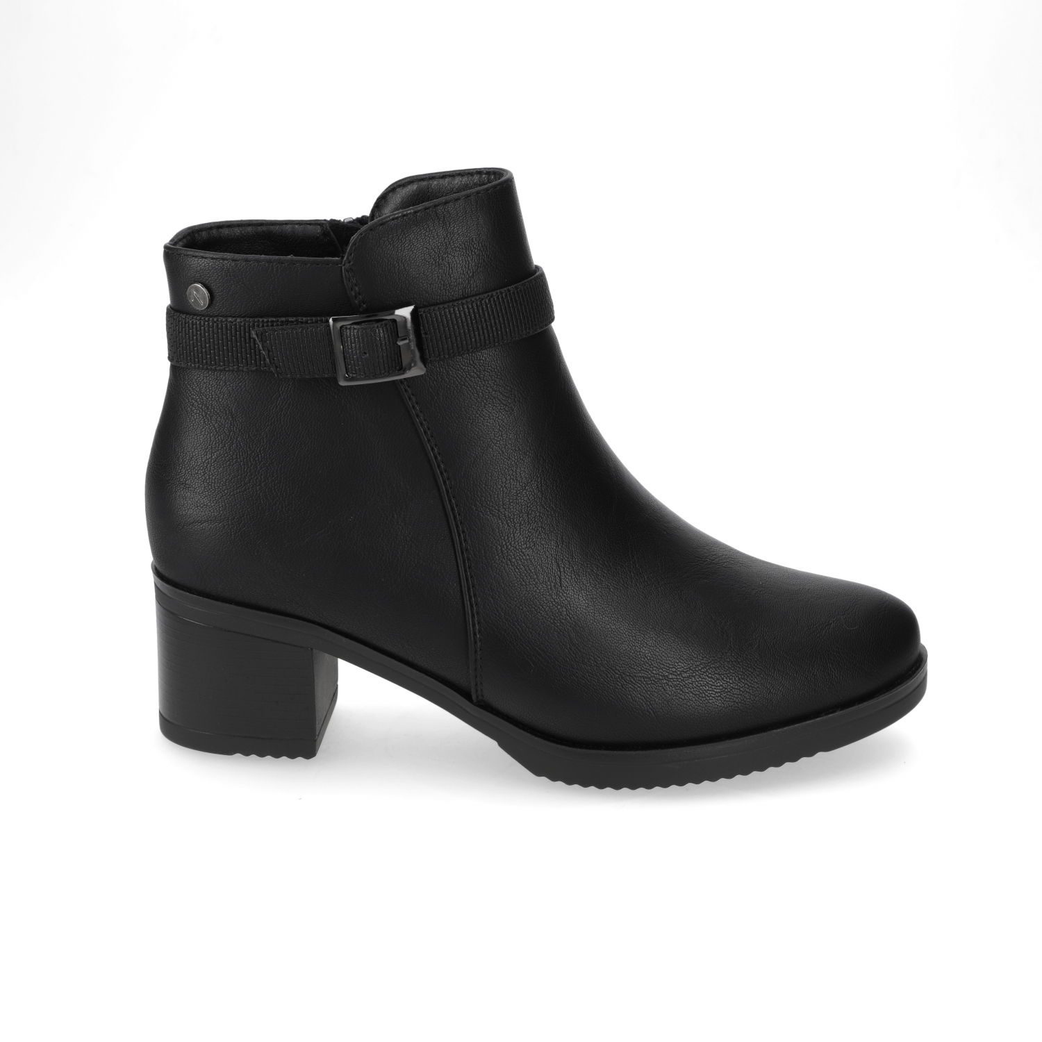 Botin Taco Ancho 5 cm Negro New Walk 35 / Negro