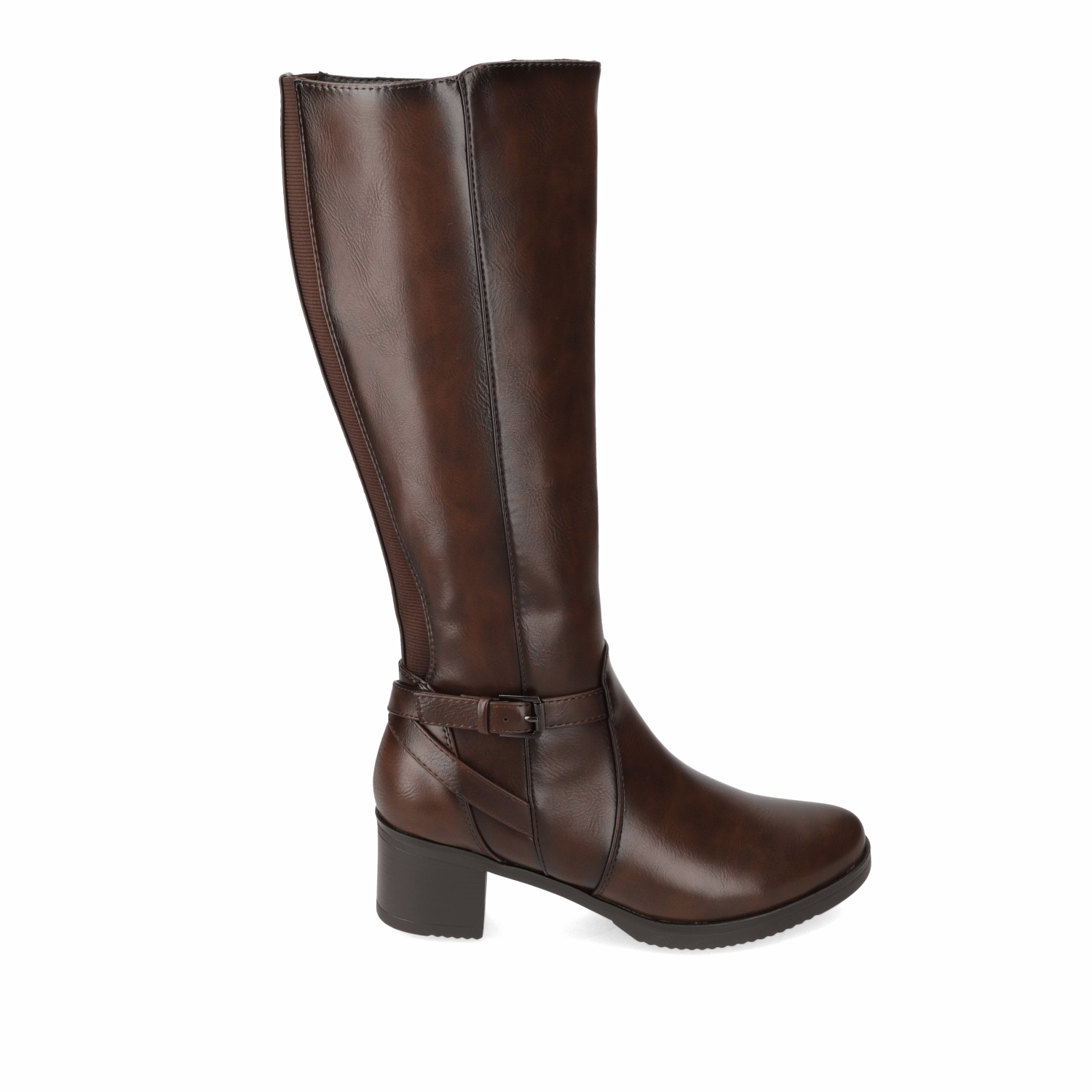 Bota Taco Ancho 5 cm Café Agua de Coco 35 / Café