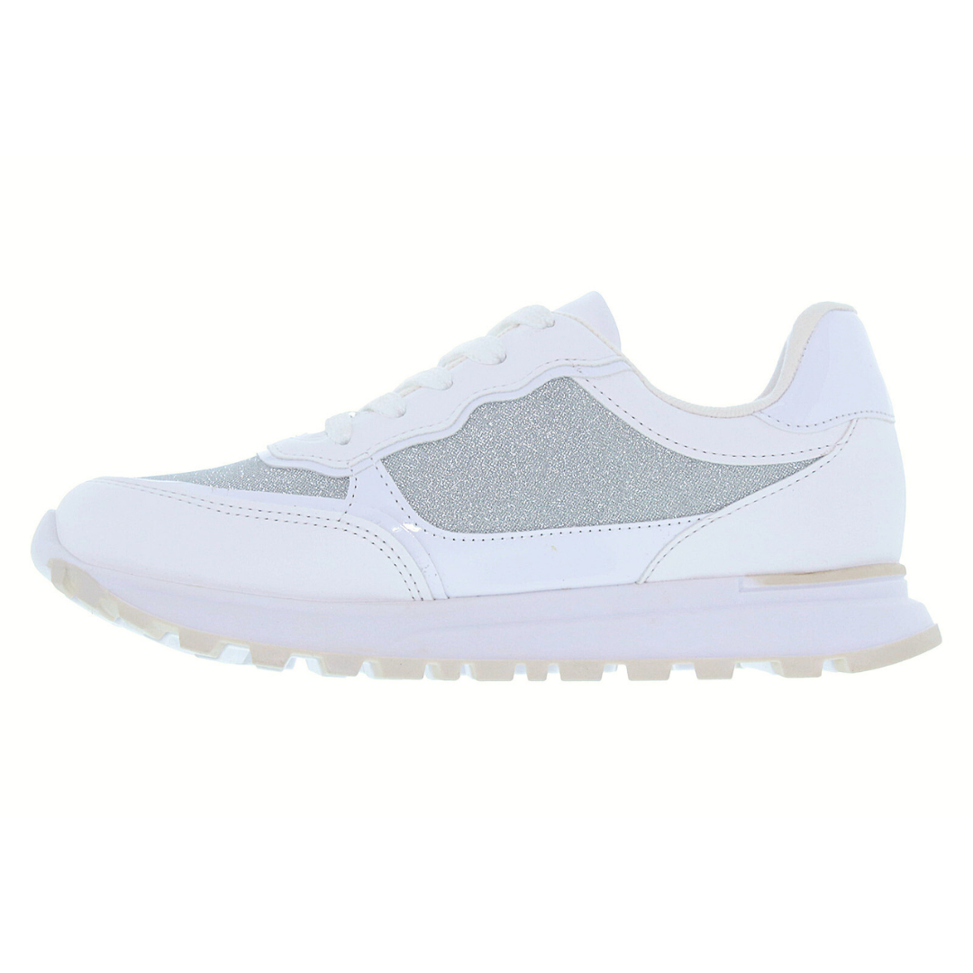 Zapatilla Casual Glitter Eco Cuero Blanca 1429-106-28208-17798