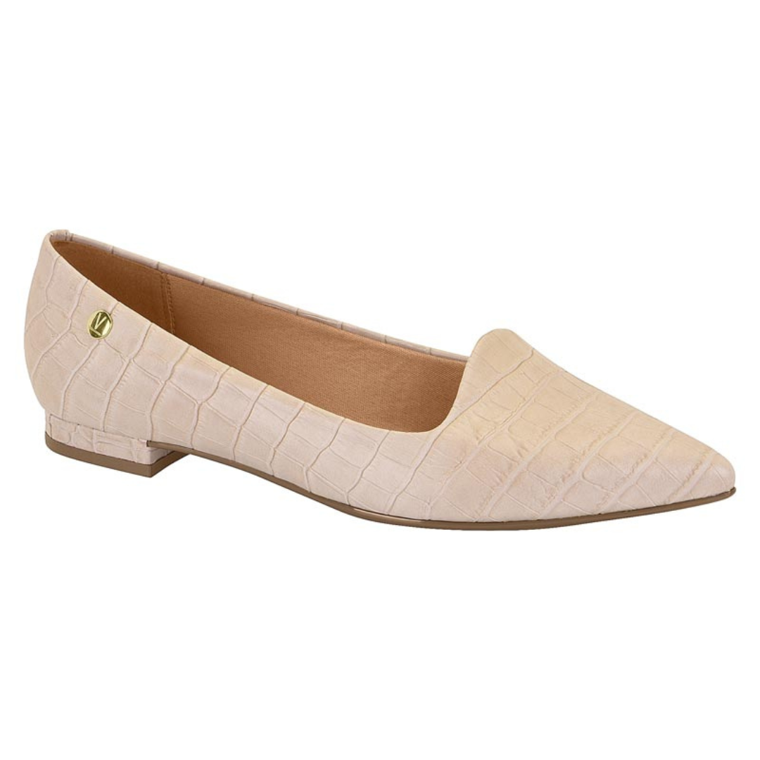 Ballerina Eco Cuero Croco Beige 35