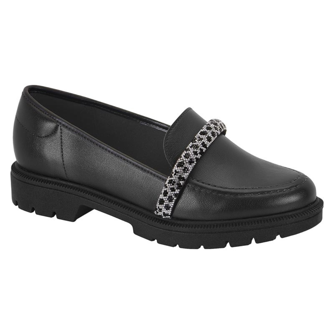 Mocasin Eco Cuero Negro 35 / Negro