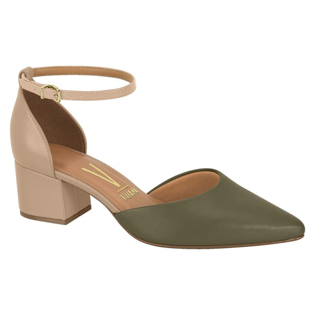 Taco Cuadrado Eco Cuero 34 / Nude