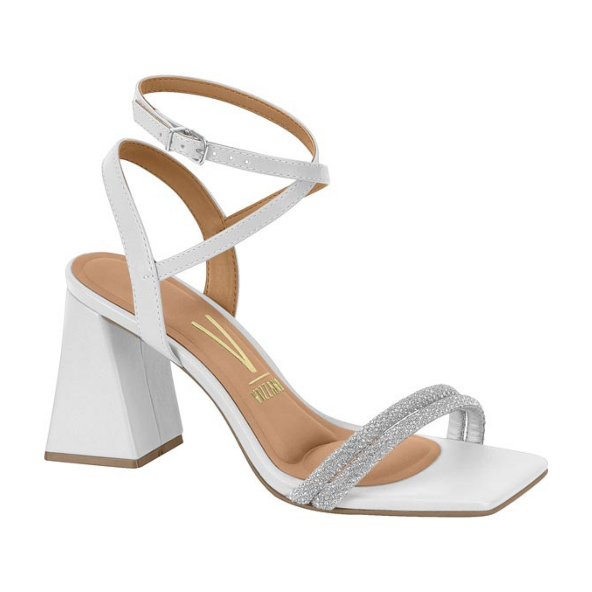 Sandalia Taco Cuadrado Eco Cuero Blanco 6464-119-24448-91003