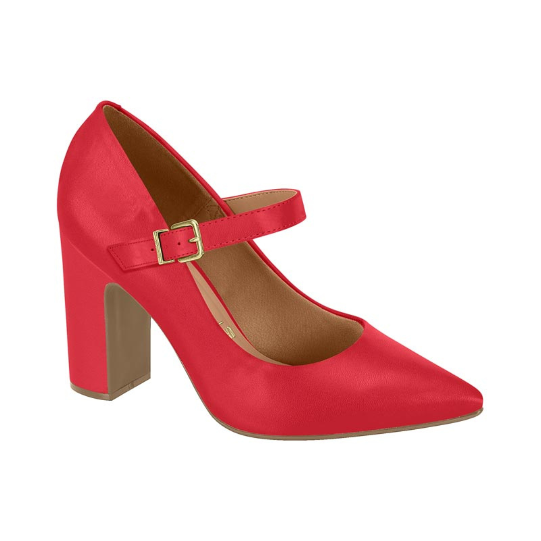 Zapato Taco Cuadrado Vizzano EcoCuero Rojo 1285-436-7286-86347