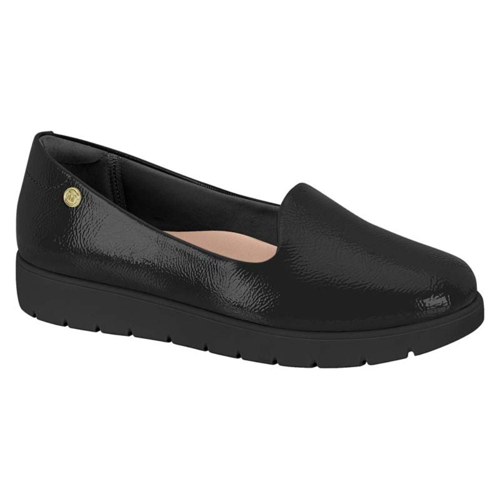 Mocasin Moleca Efecto Charol Negro 5803-100-11464-15745
