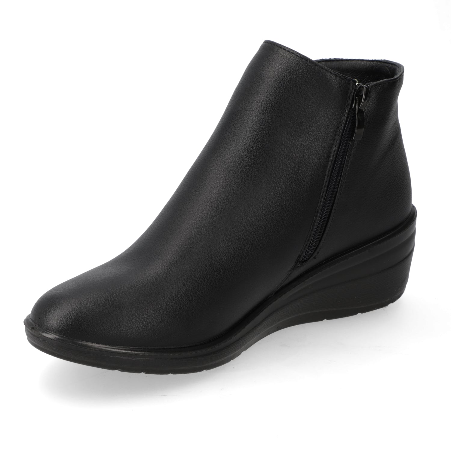 Botínes Taco Cuña Negro Dorette