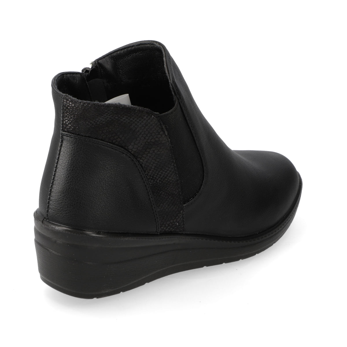 Botínes Taco Cuña Negro Dorette