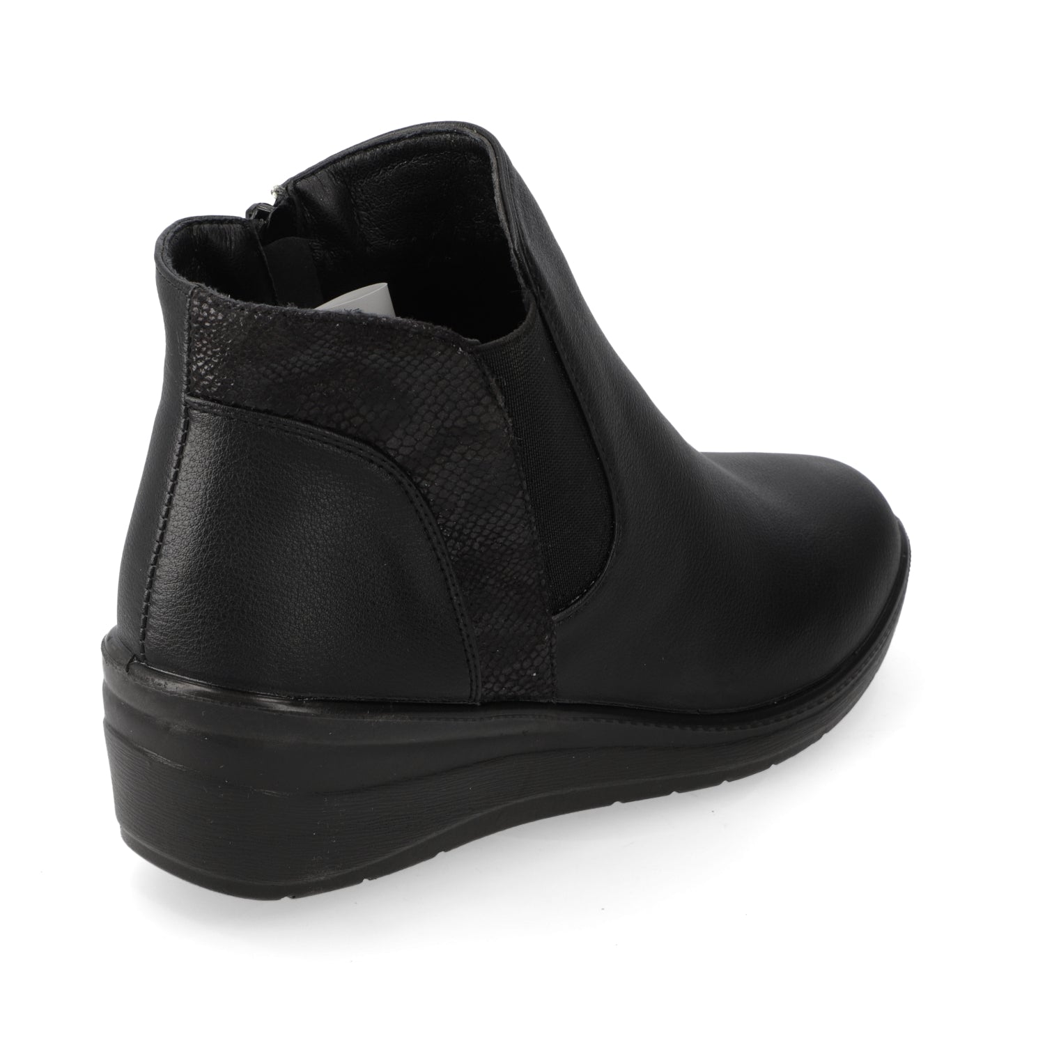 Botínes Taco Cuña Negro Dorette