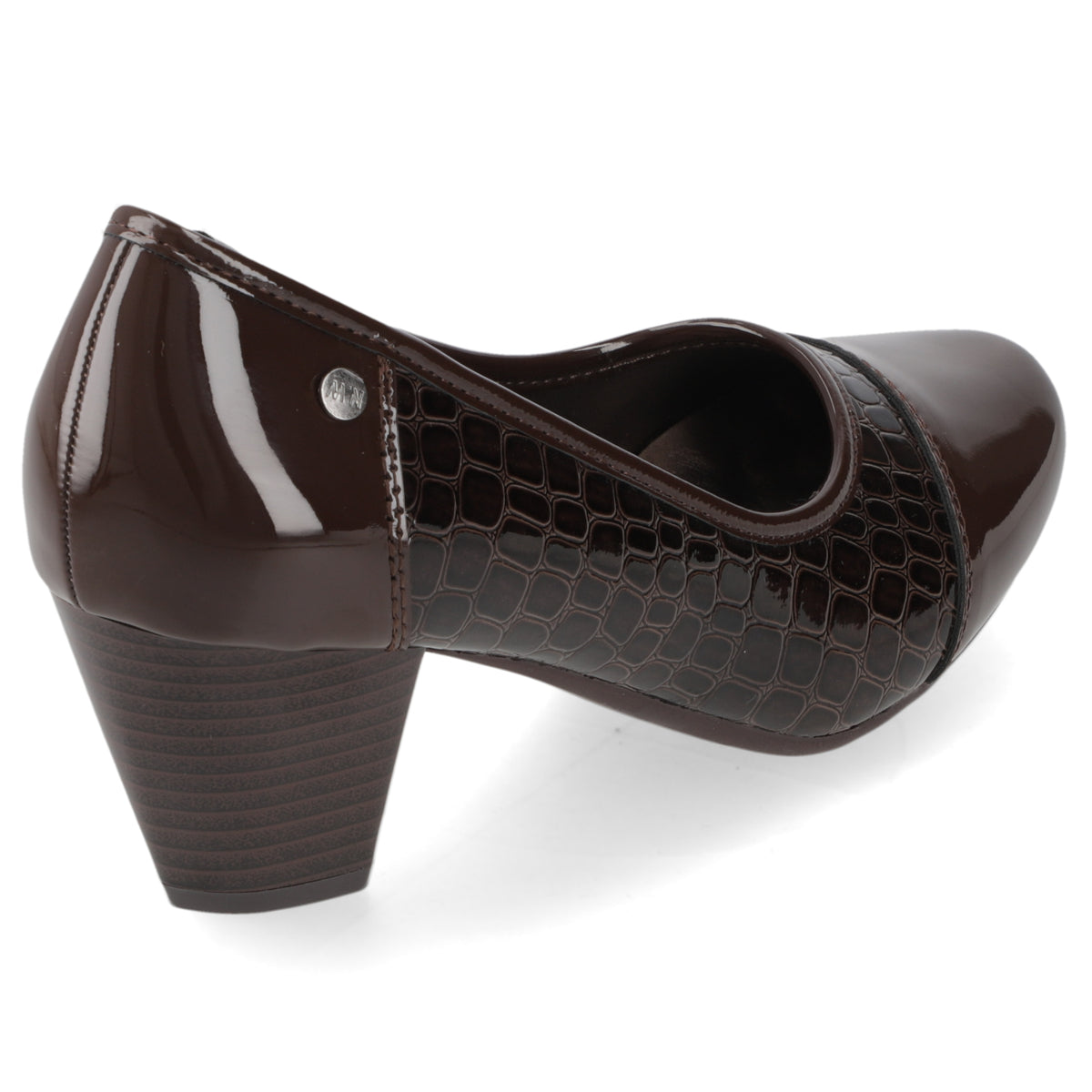 Zapato Taco Ancho Bajo Café