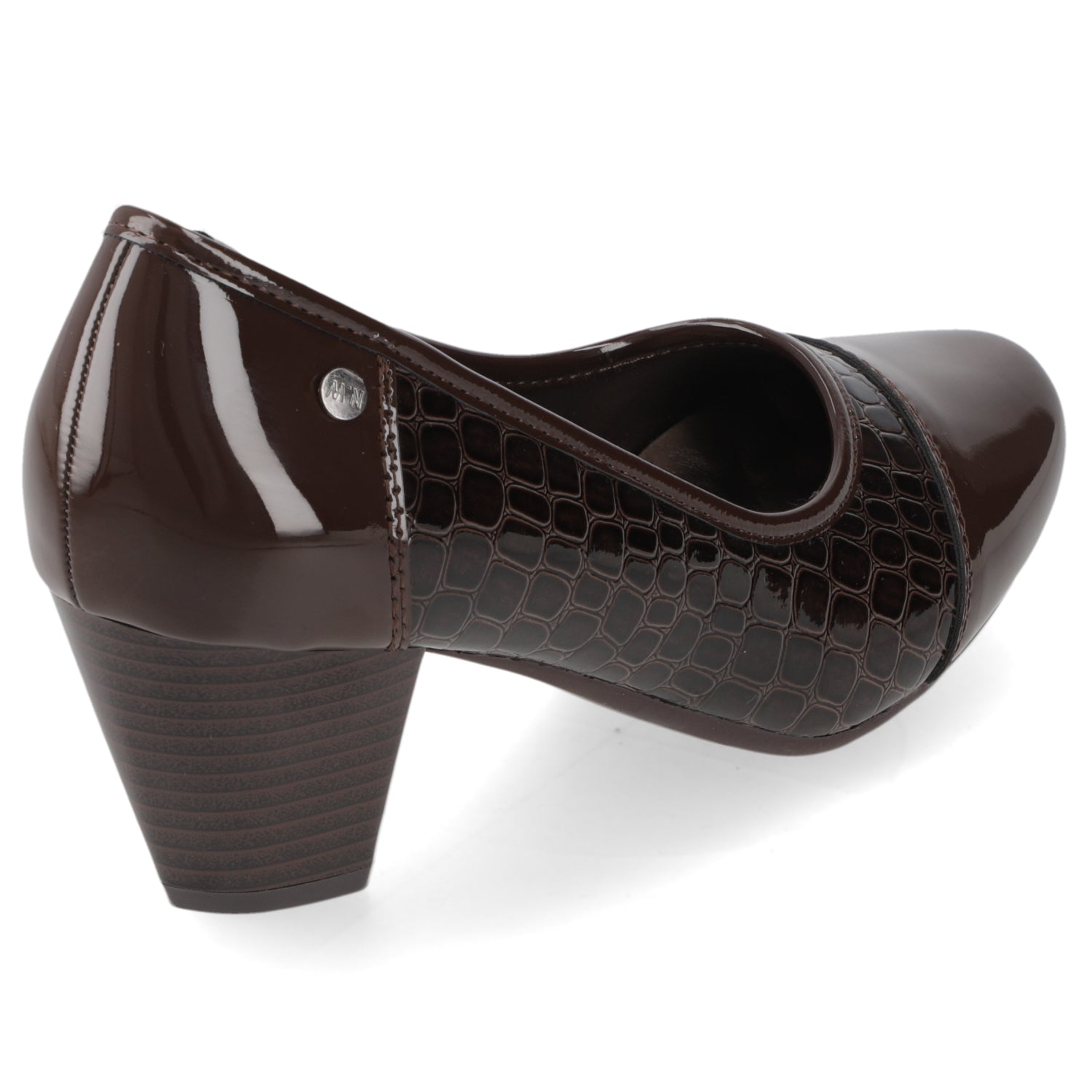 Zapato Taco Ancho Bajo Café