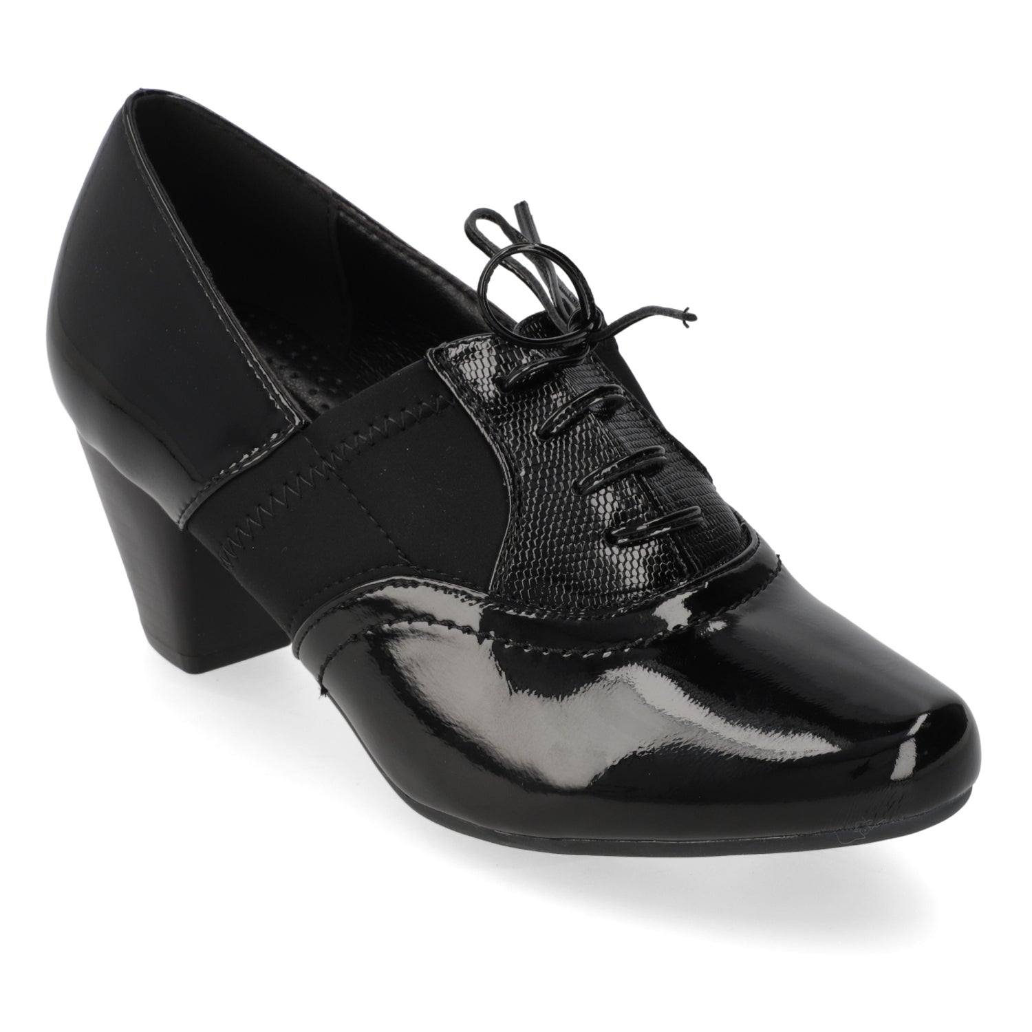 Taco Ancho 5 cm Negro New Walk 35 / Negro