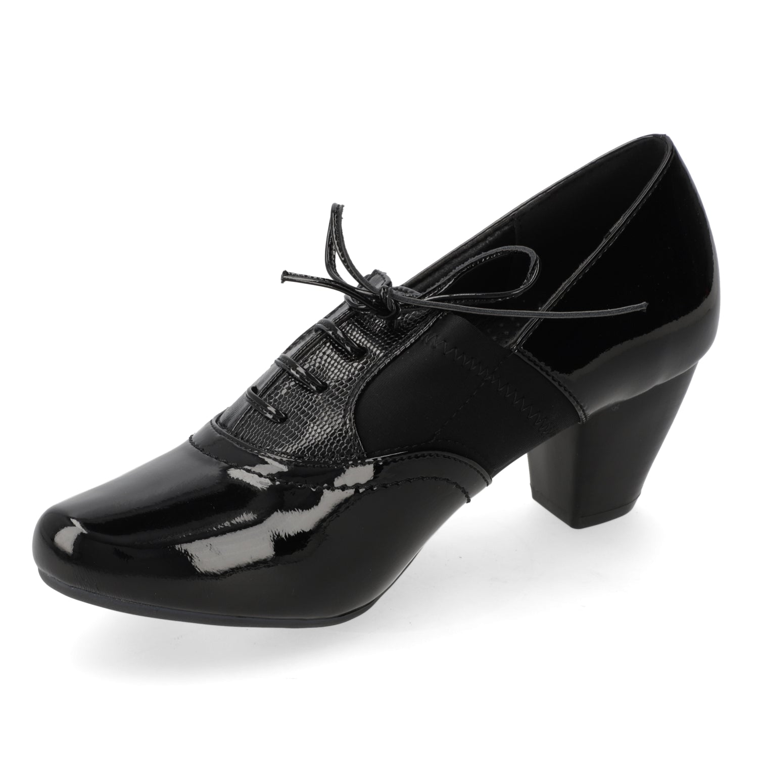 Taco Ancho 5 cm Negro New Walk 35 / Negro