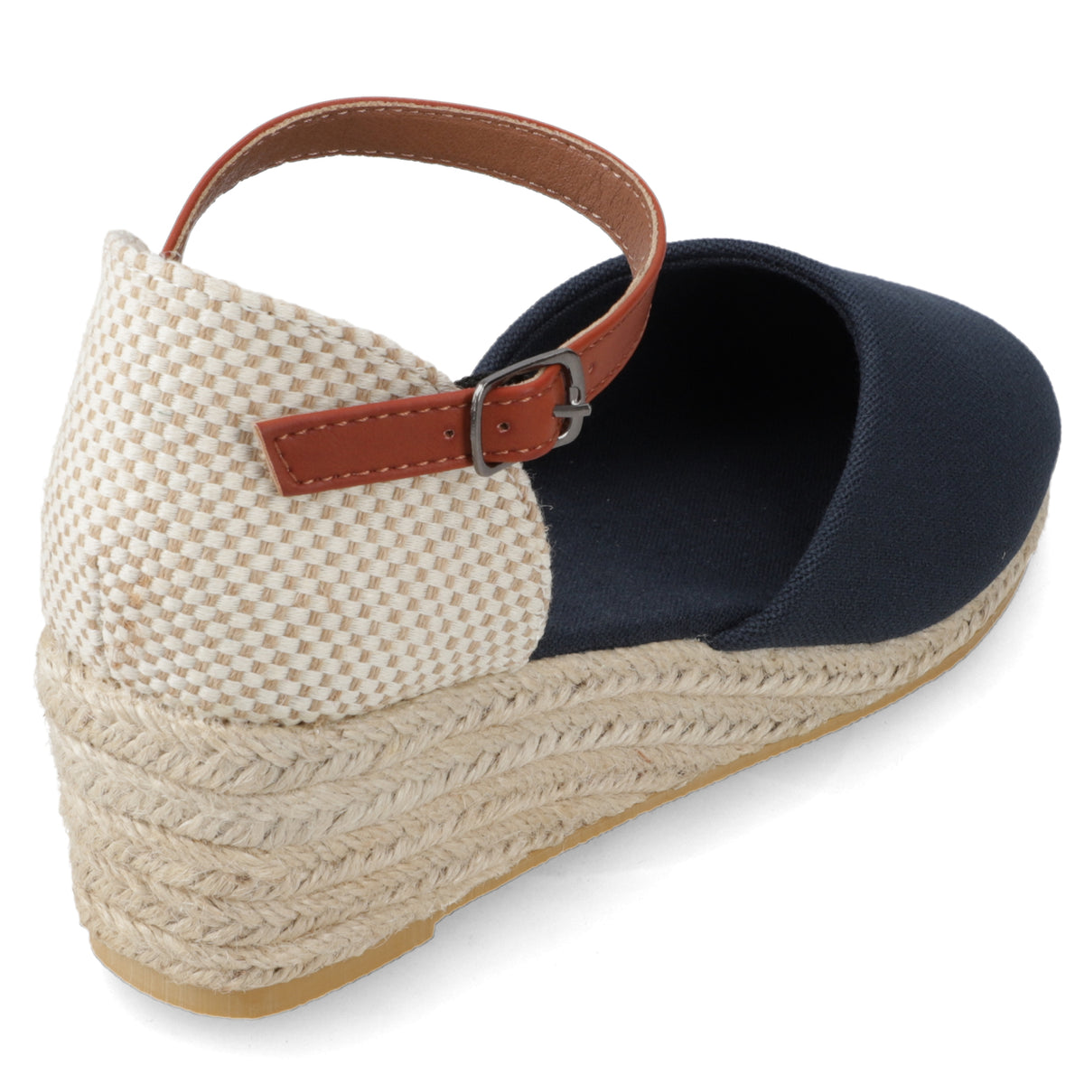 Sandalia Taco Cuña Medio Azul New Walk Ecocuero 35 / Azul