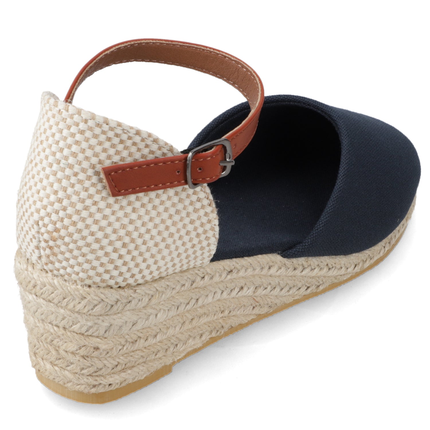 Sandalia Taco Cuña Medio Azul New Walk Ecocuero 35 / Azul