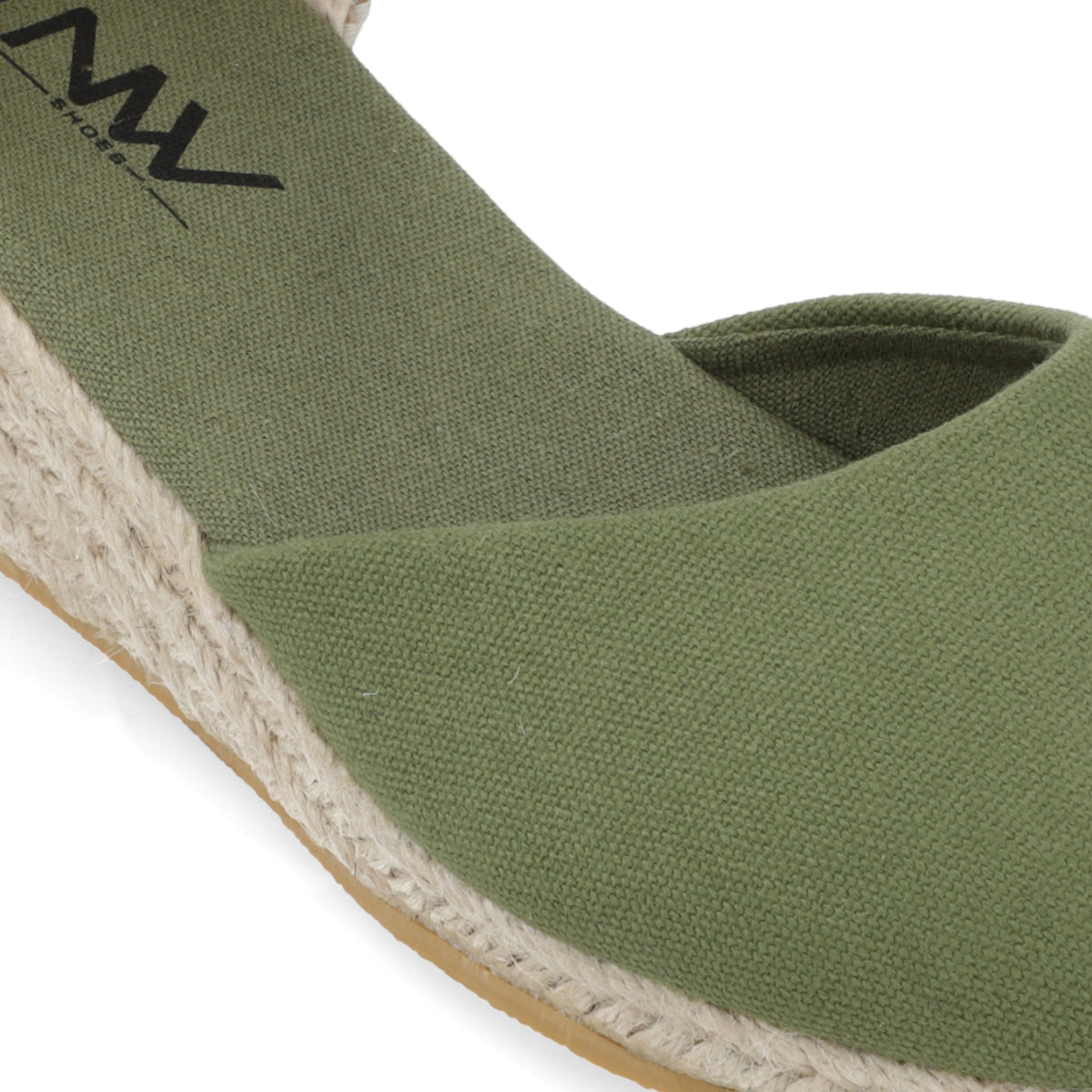 Sandalia Taco Cuña Medio Verde New Walk Ecocuero 35 / Verde