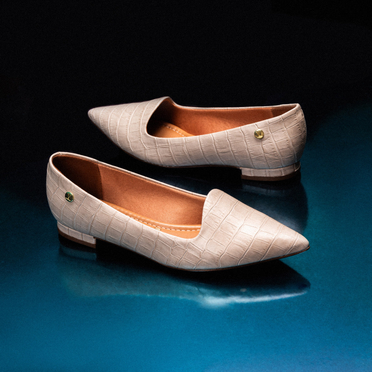 Ballerina Eco Cuero Croco Beige 1206-261-27269-95673