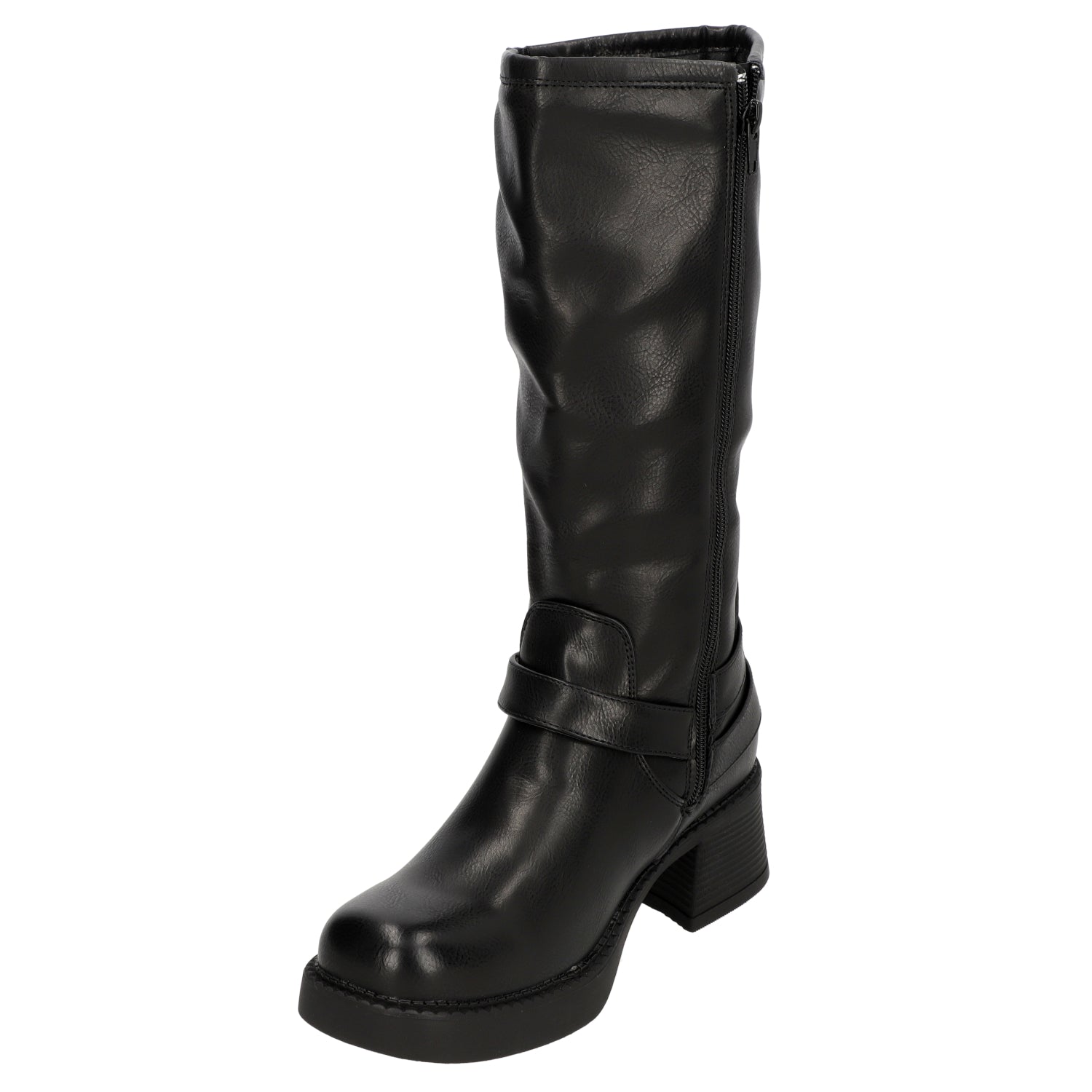 Bota Taco Ancho 5 cm Negro Agua de Coco 35 / Negro