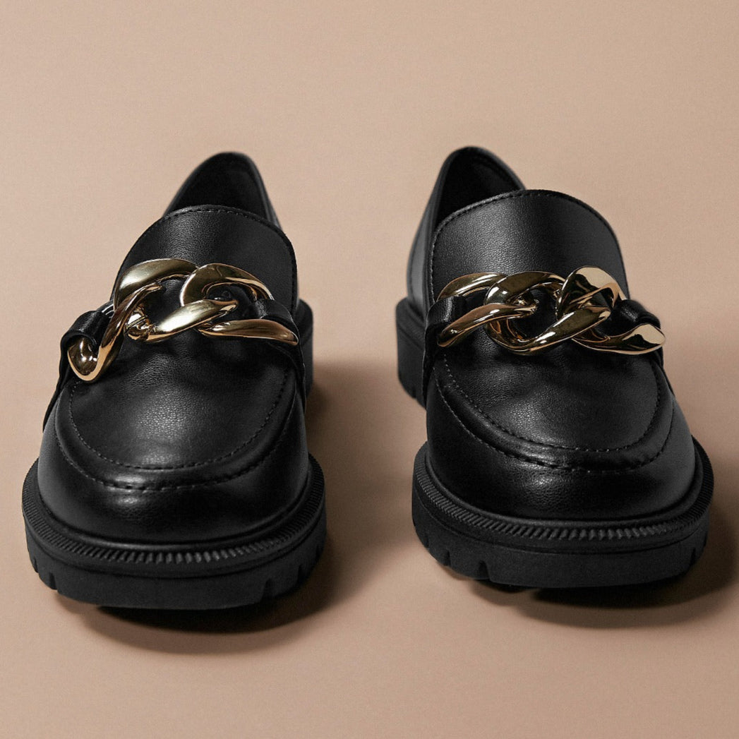 Mocasin Eco Cuero Negro