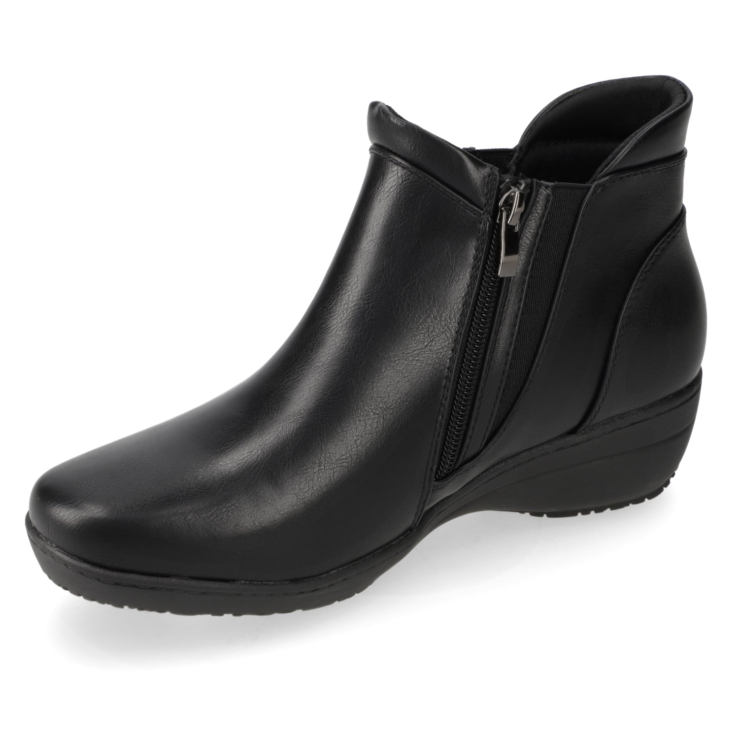 Botines Taco Cuña Negro New Walk 35 / Negro