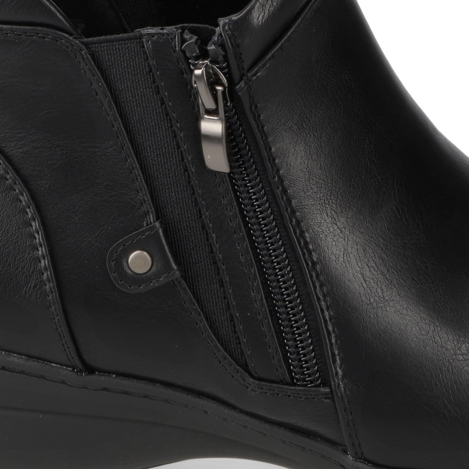 Botines Taco Cuña Negro New Walk 35 / Negro