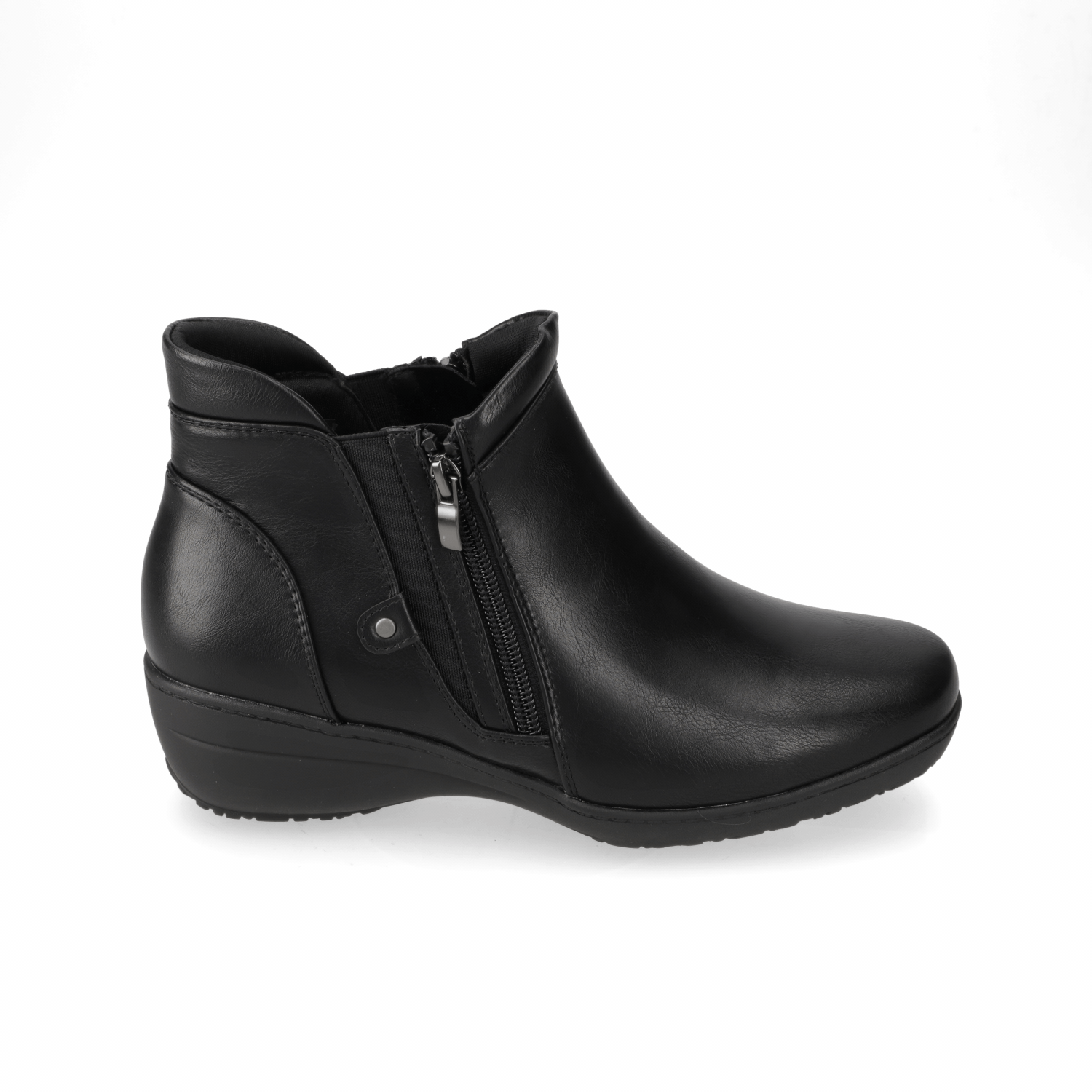 Botines Taco Cuña Negro New Walk 35 / Negro