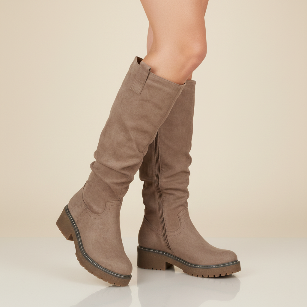 Bota Plana Taupe New Walk 35 / Taupe