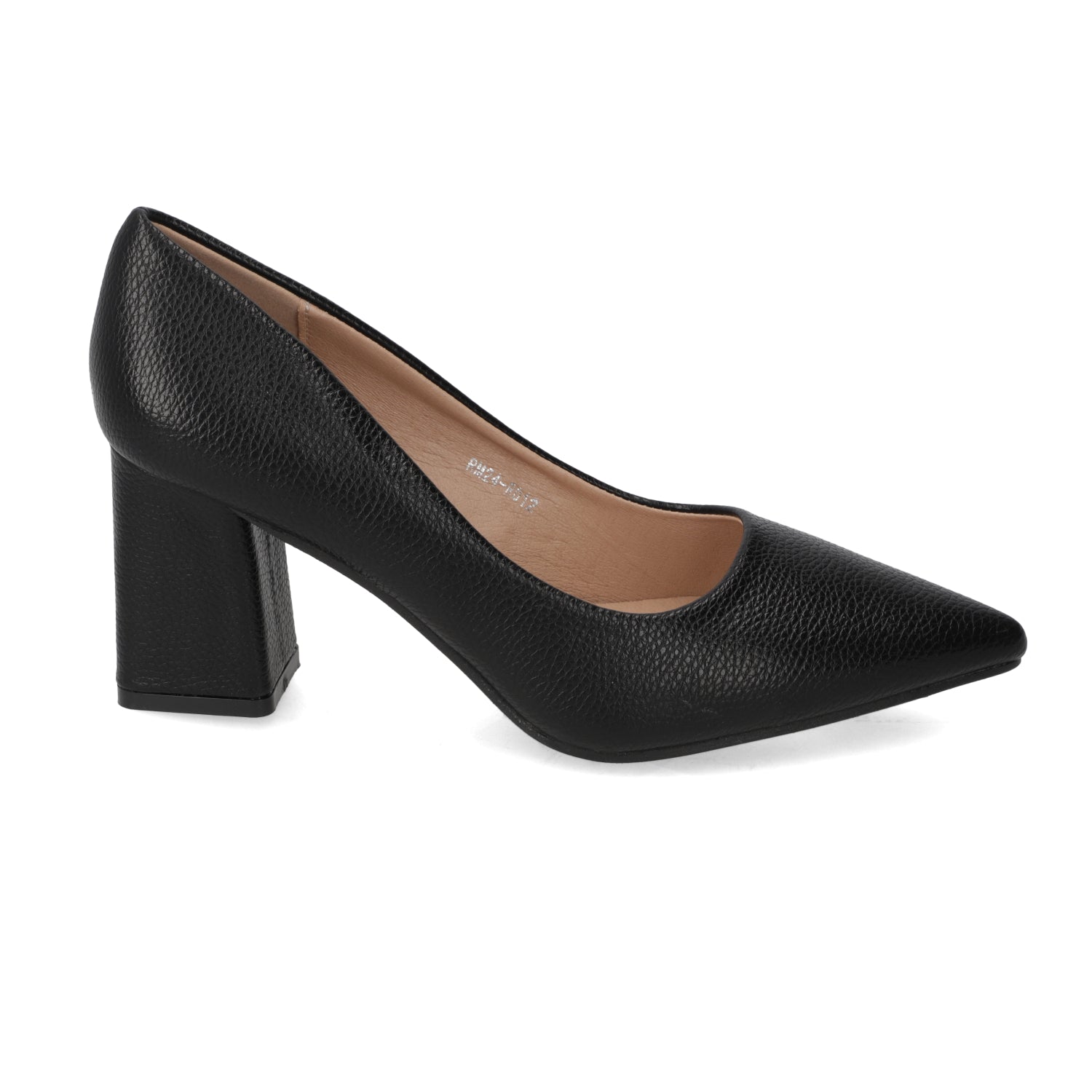 Zapato Taco Ancho Negro 35 / Negro