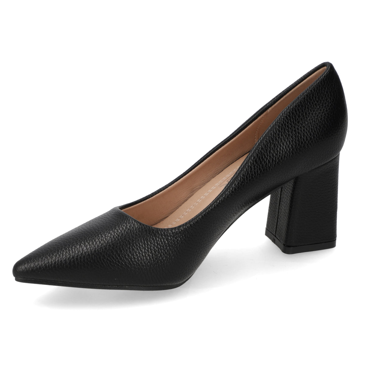 Zapato Taco Ancho Negro