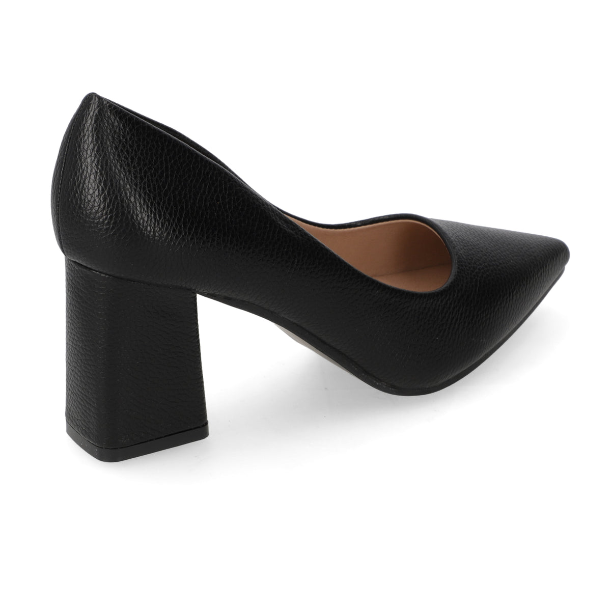 Zapato Taco Ancho Negro