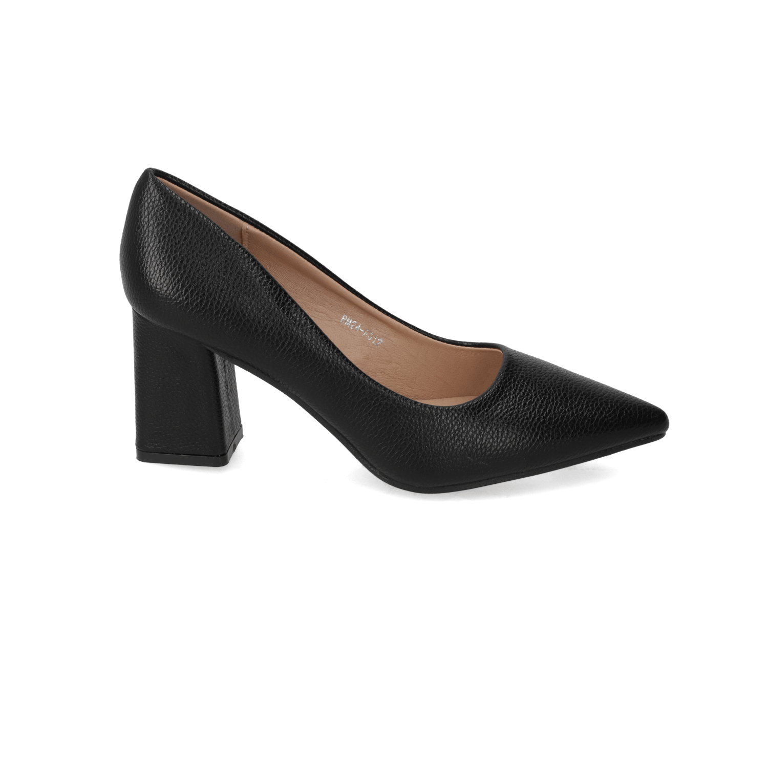 Zapato Taco Ancho Negro