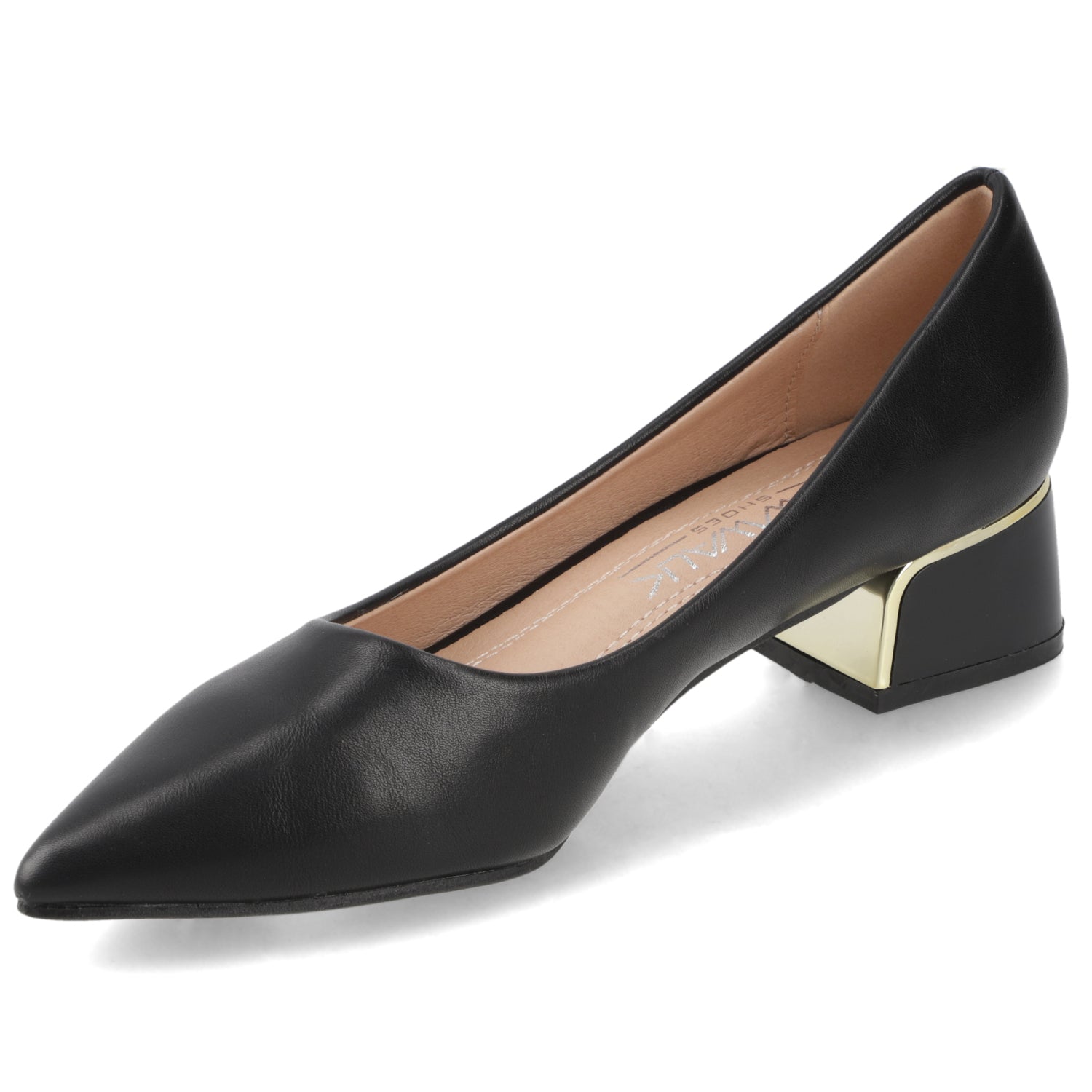 Zapato Taco Negro New Walk