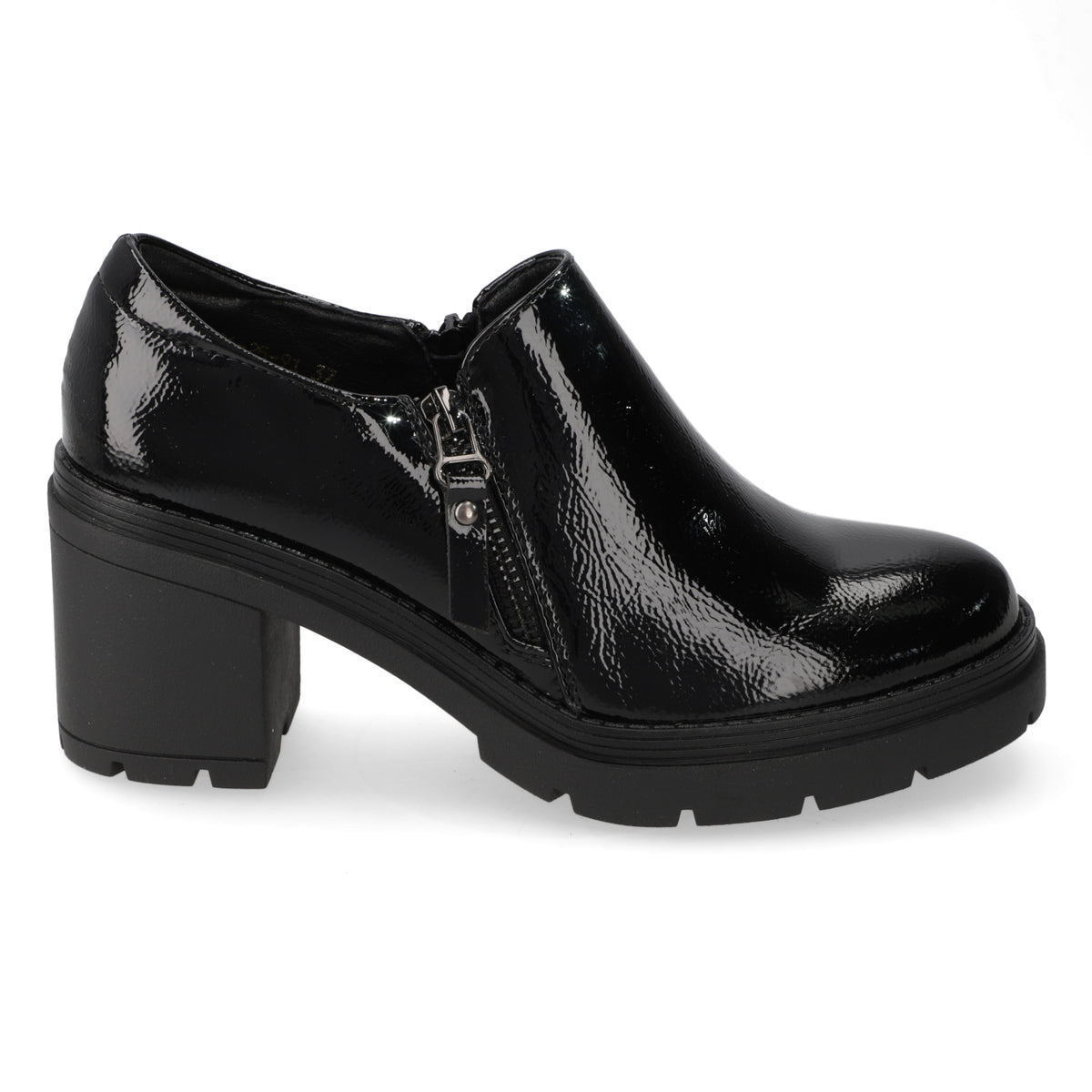 Botín Taco Ancho 5 cm Negro New Walk