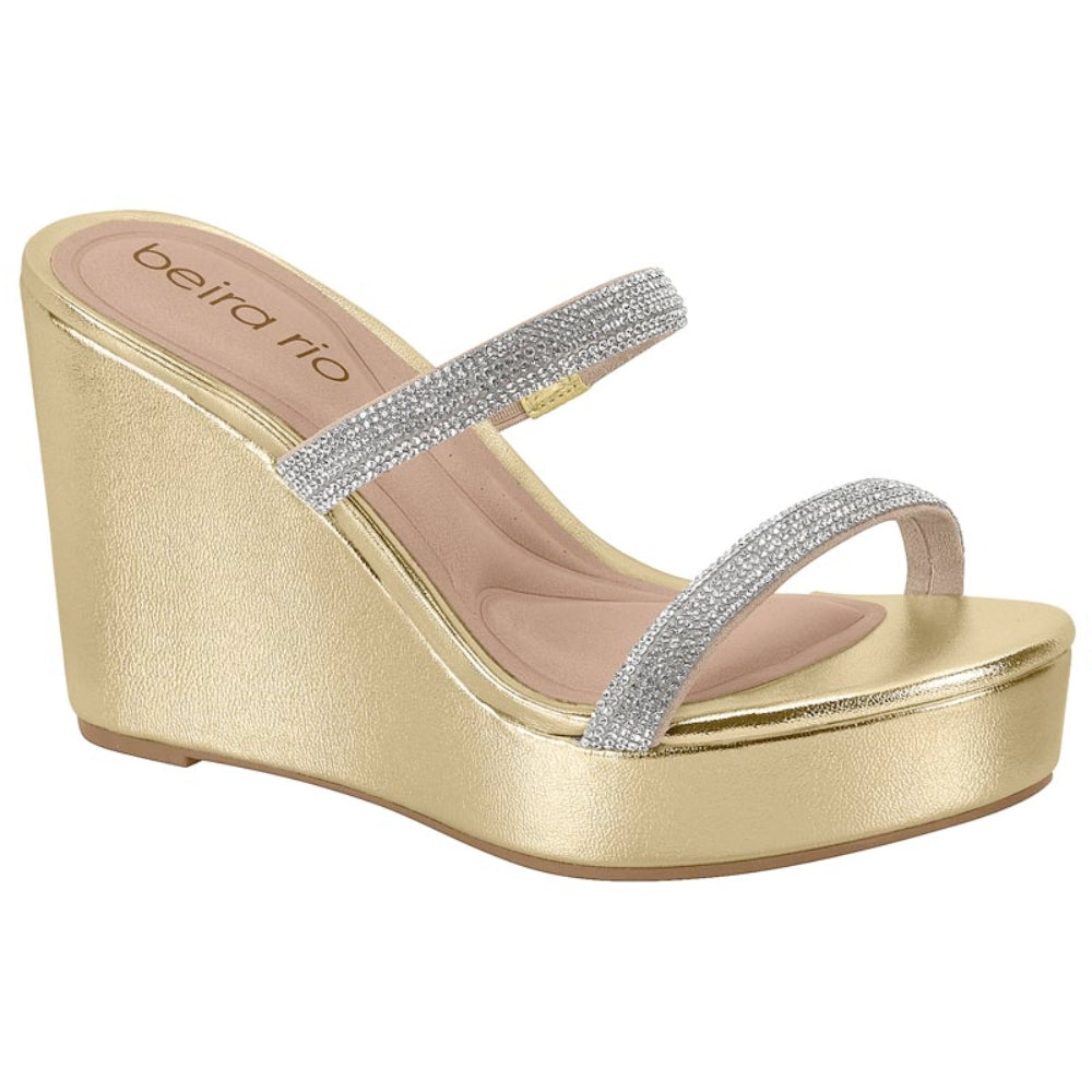 Sandalia Mujer Beira Rio Metalizado Dorado 8502-202-25329-32611