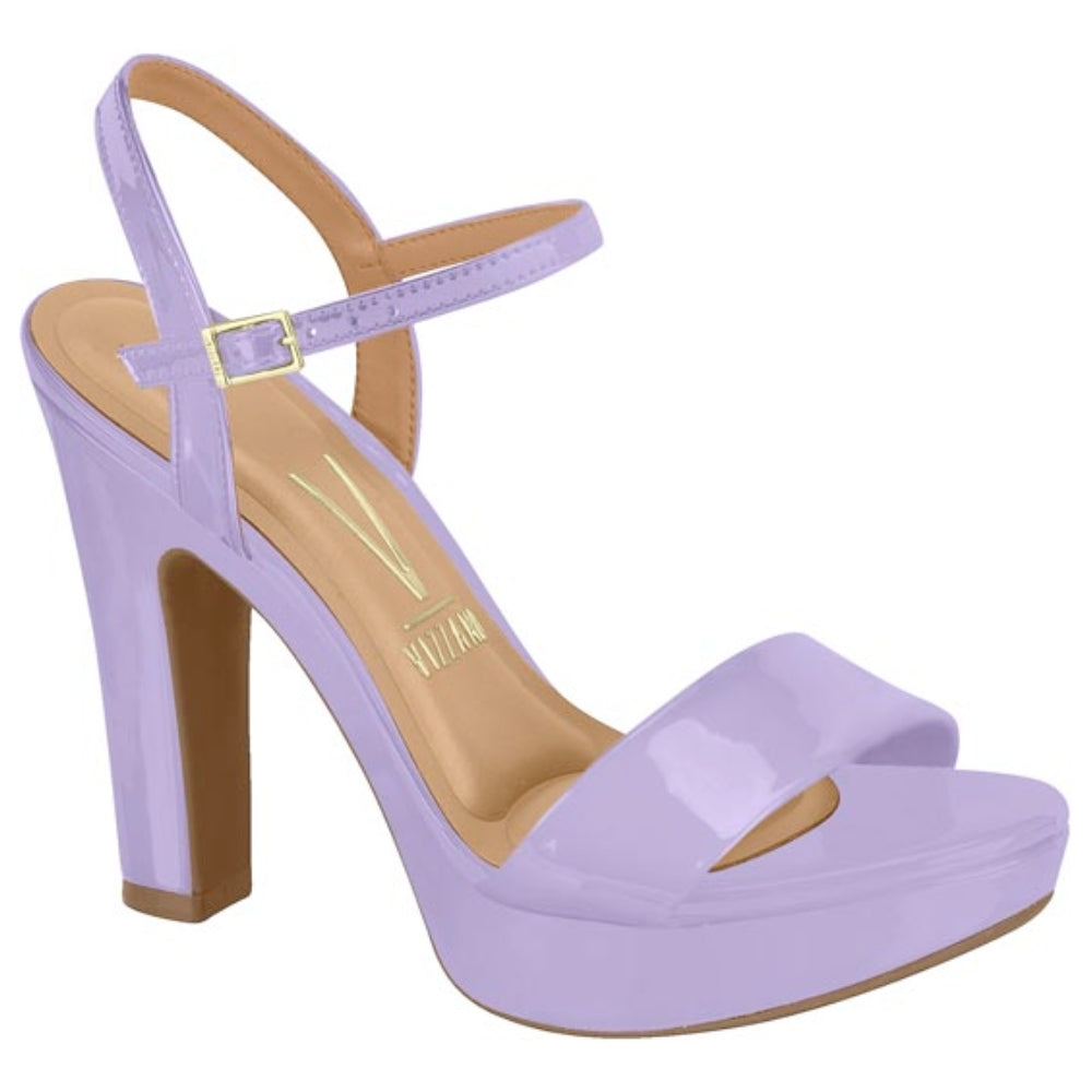 Sandalia Taco Plataforma Vizzano Efecto Charol Lila 6292-200-13488-89356