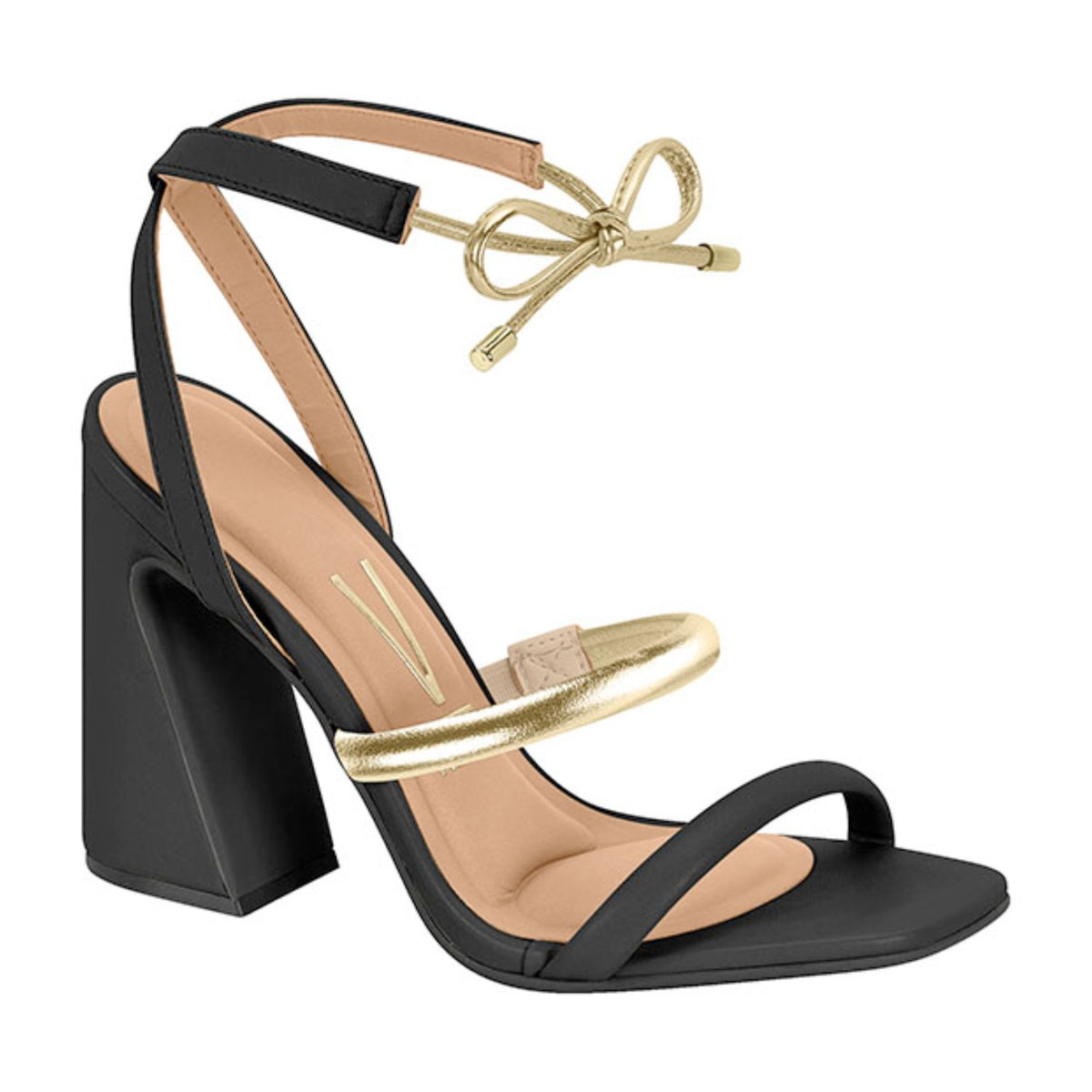 Sandalia Taco Cuadrado Vizzano EcoCuero Negro 6403-205-18533-16579