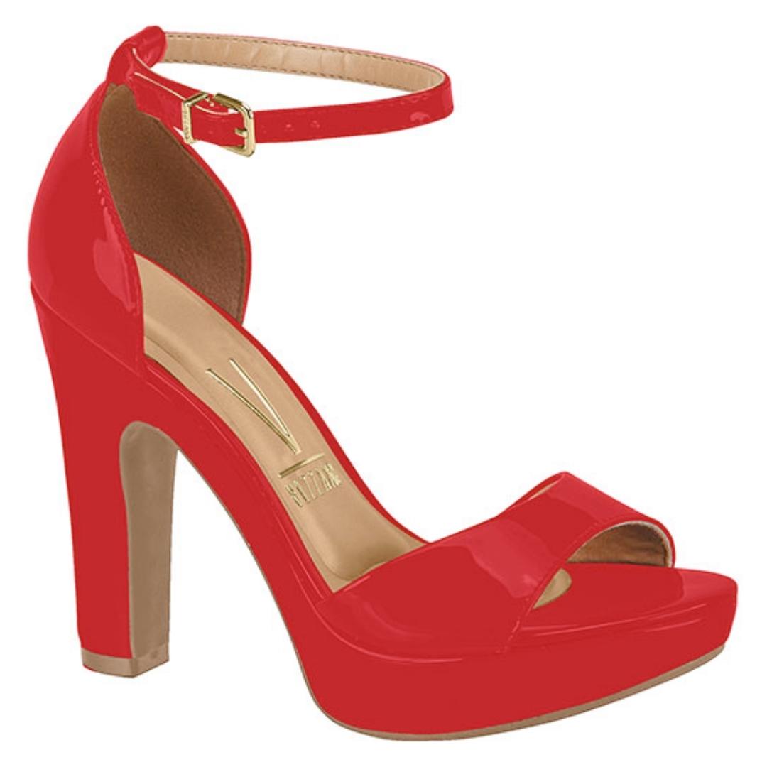Sandalia Mujer Vizzano Efecto Charol Rojo 6292-217-13488-86347
